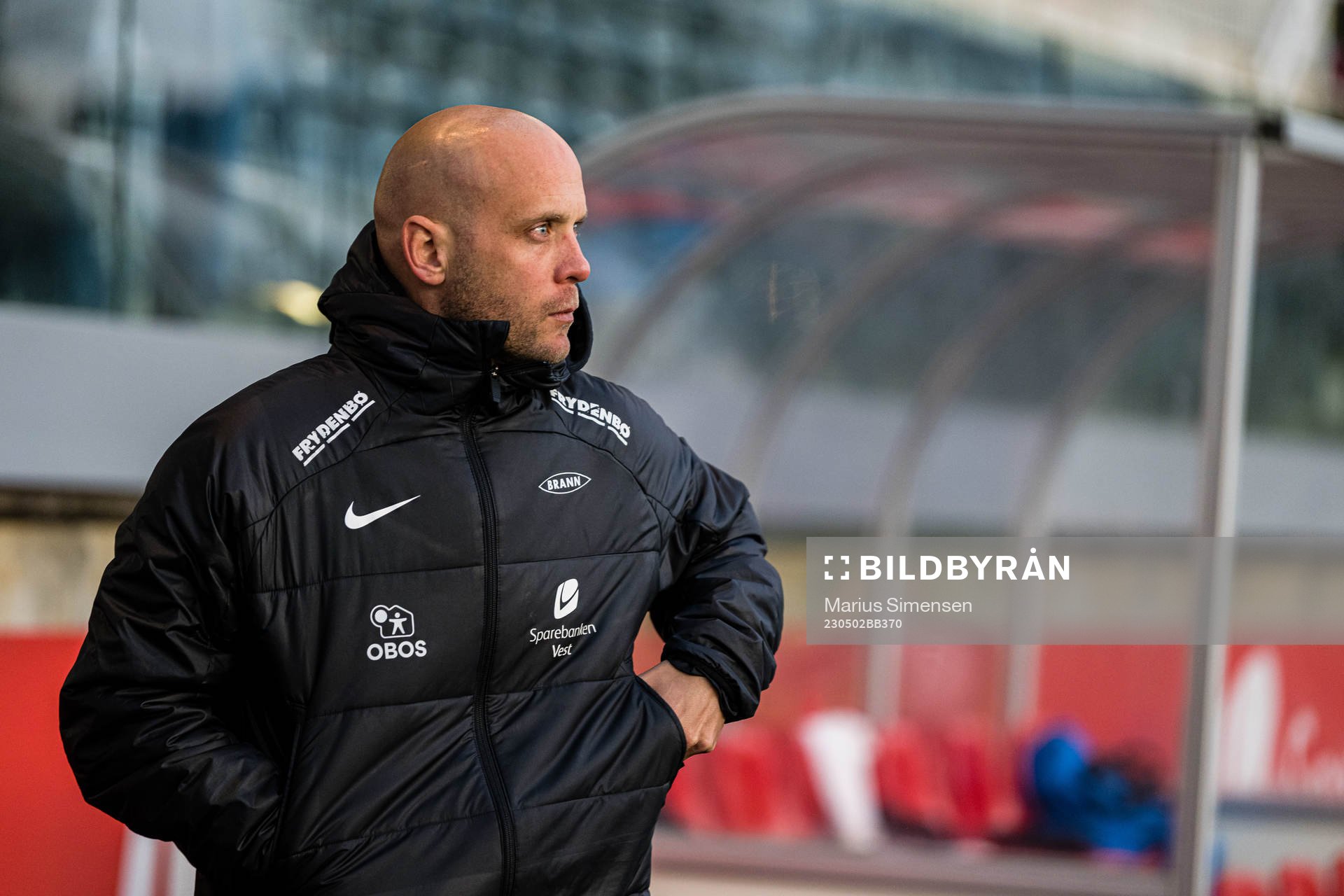 Olli Harder, head coach of Brann, looks dejected