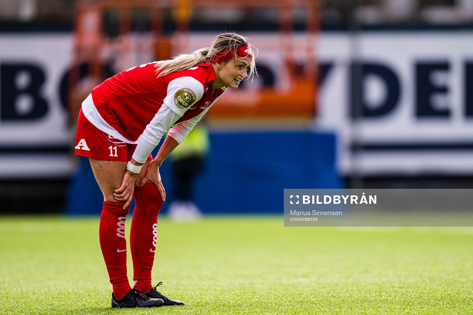 Alyssa Mae Walker of Brann looks dejected