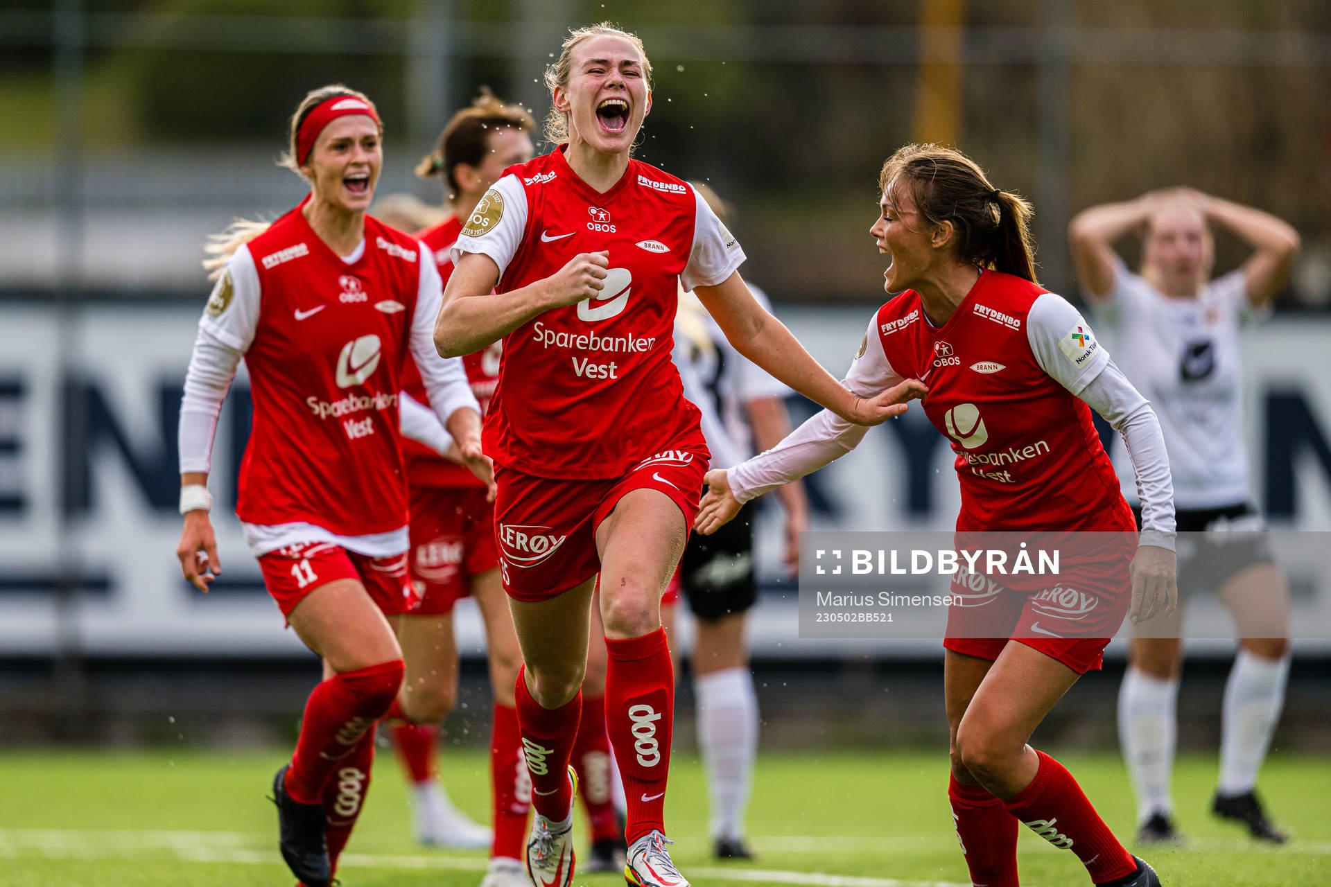 Marthine Østenstad of Brann celebrates