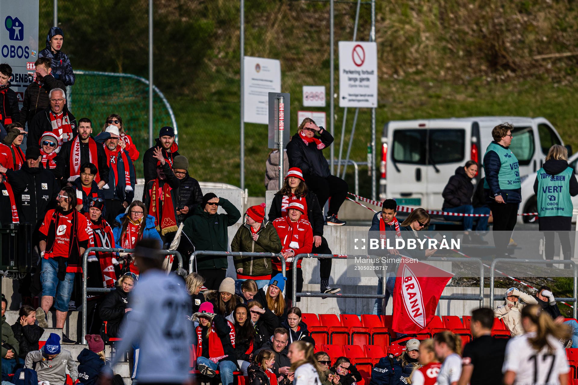 Spectators in the stands