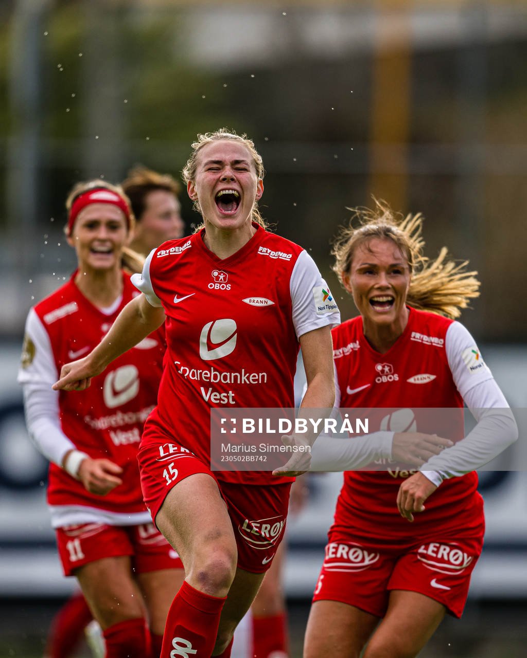 Marthine Østenstad of Brann celebrates