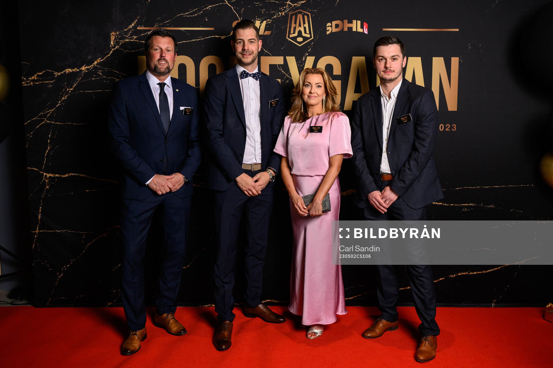 Peter Jakobsson, Kimmy Bergvall, Marie Wallander och Edin
