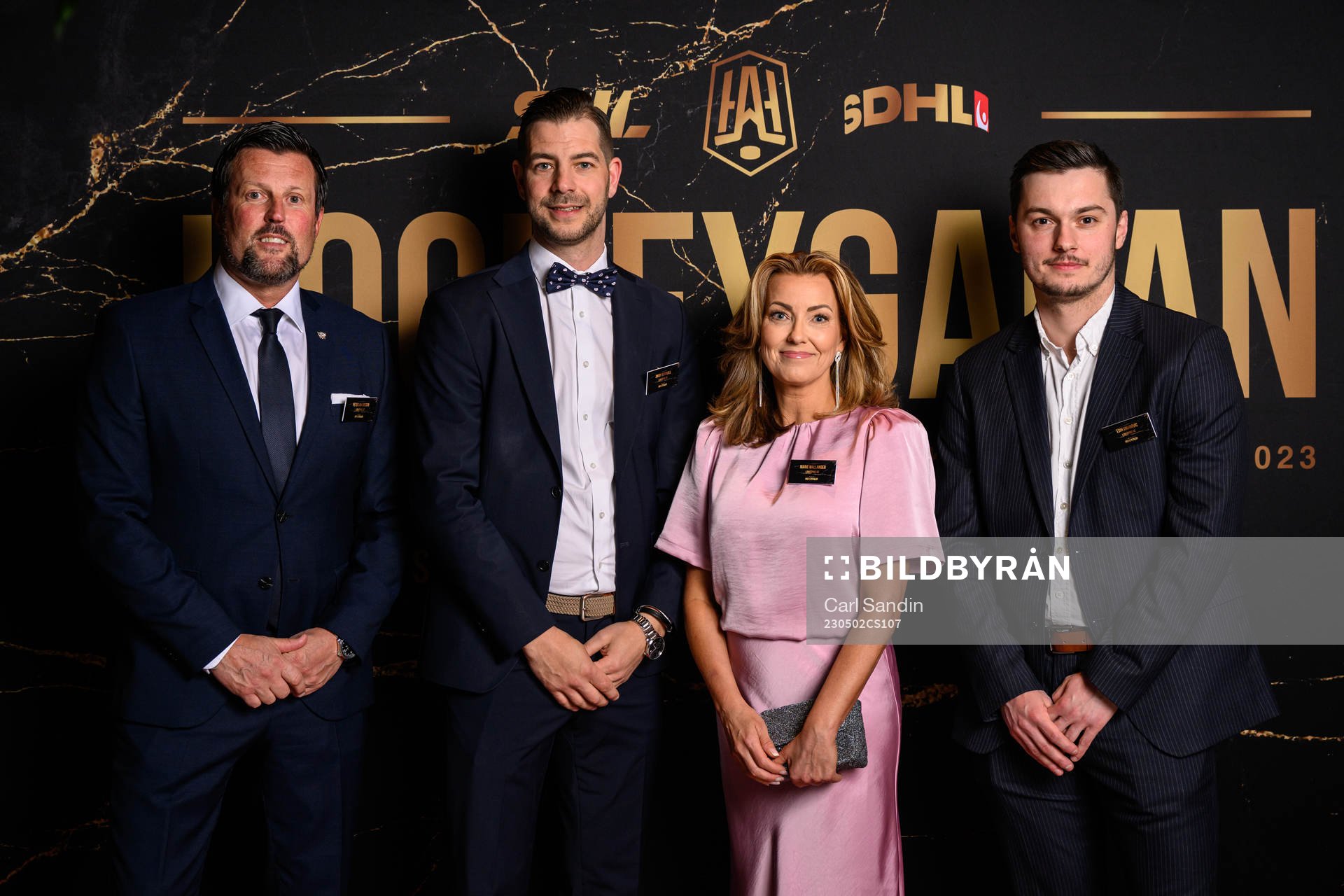 Peter Jakobsson, Kimmy Bergvall, Marie Wallander och Edin