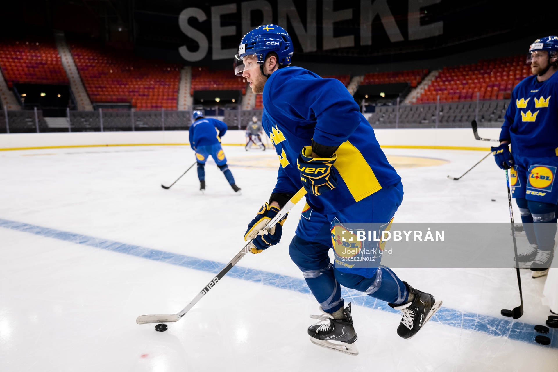 Alexander Nylander of Sweden at a practice session