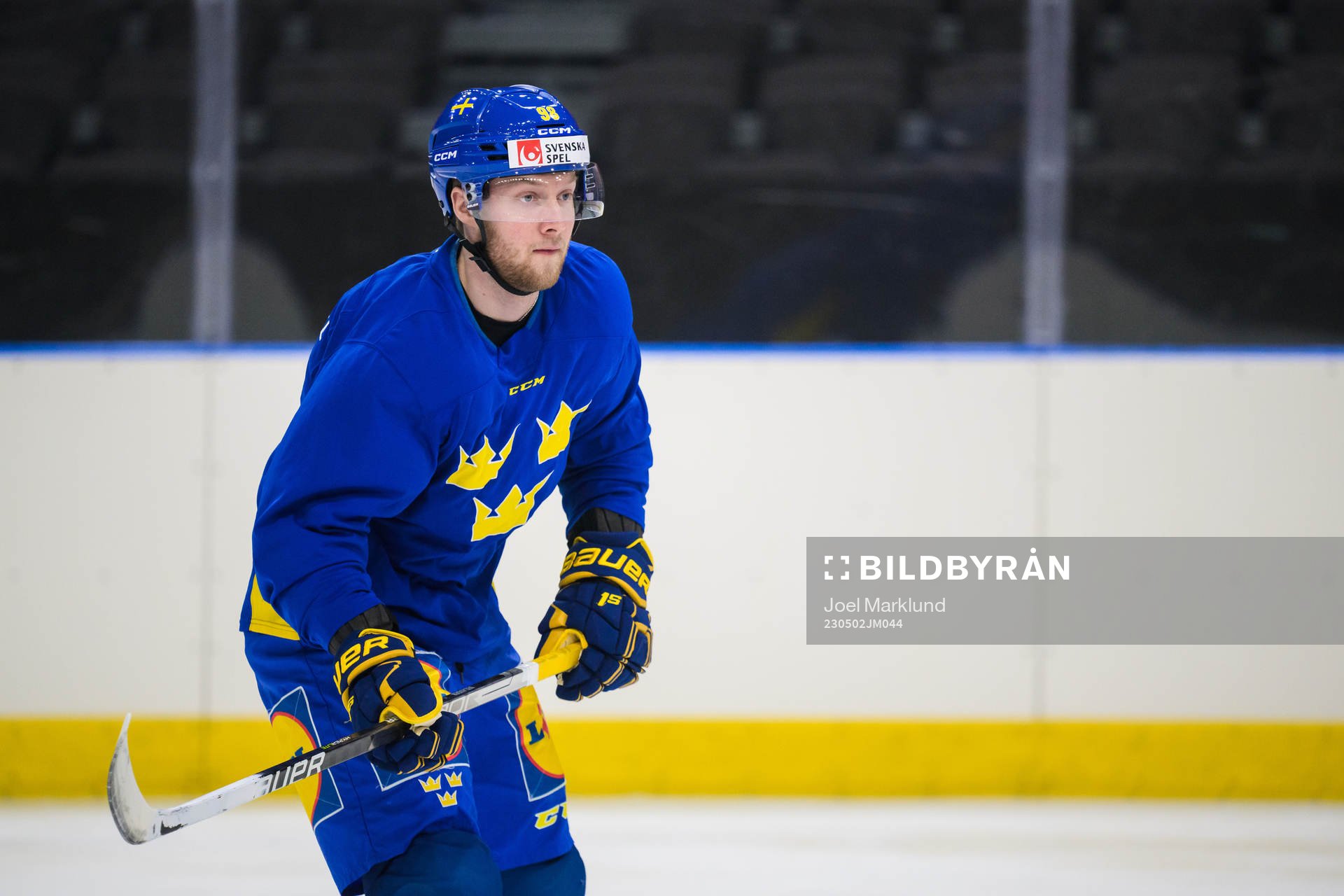 Alexander Nylander of Sweden at a practice session