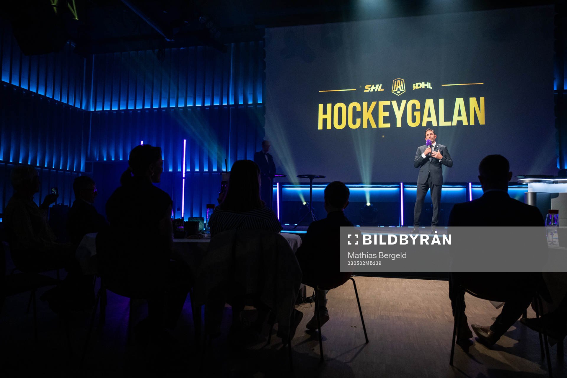 Joel Lundqvist, Frölunda, håller tal