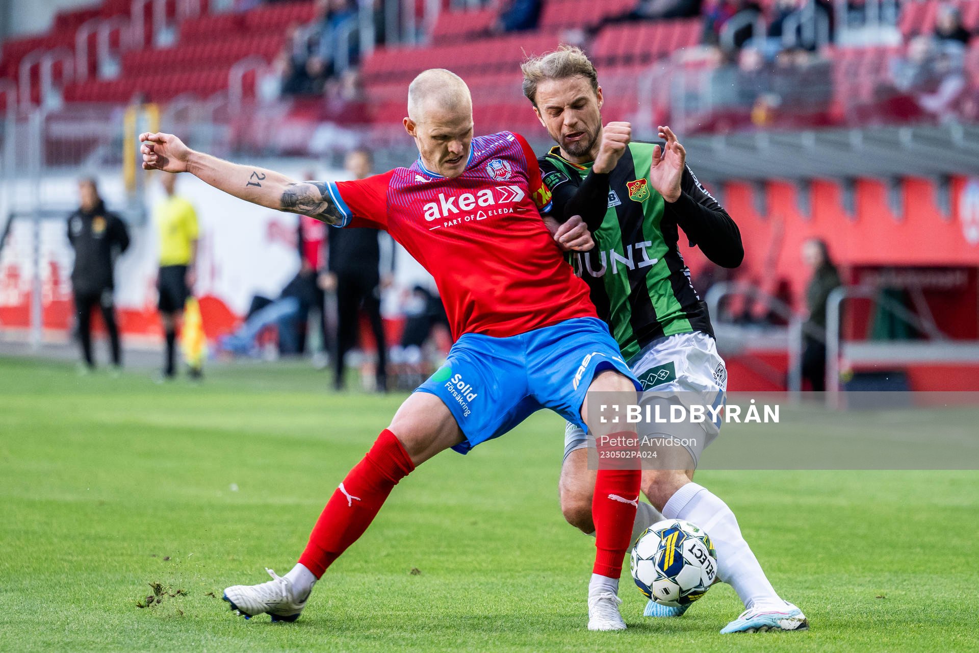 Helsingborgs Philip Rejnhold och GAISs Gustav Lundgren