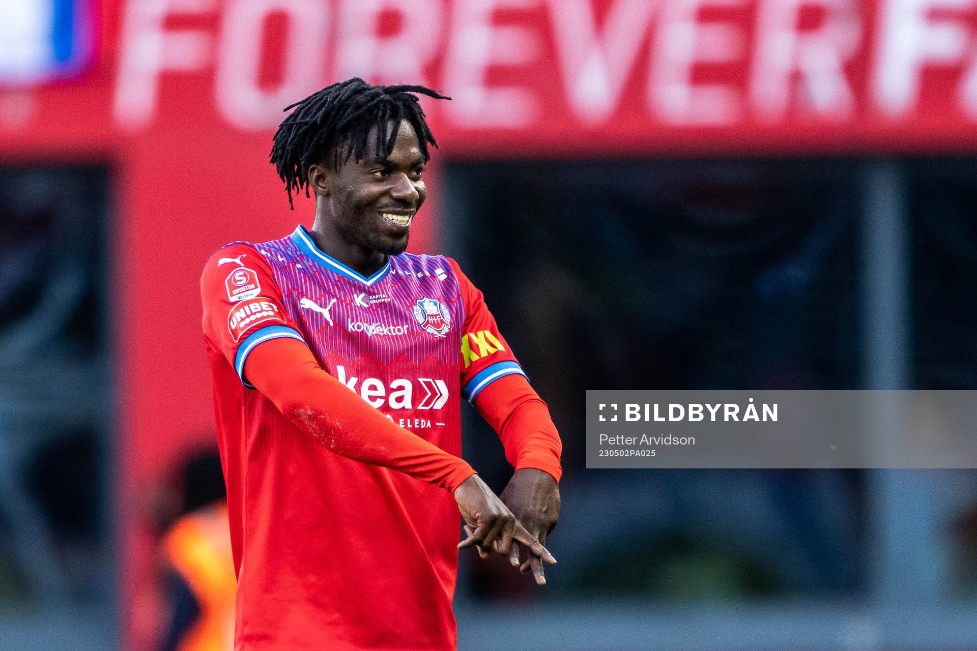 Helsingborgs Benjamin Acquah jublar