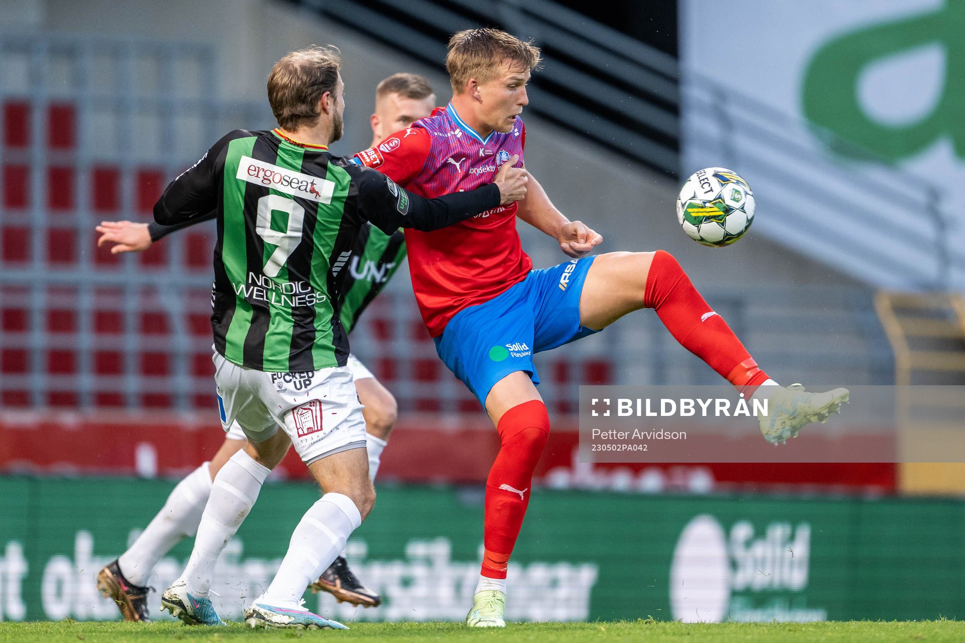 Helsingborgs Casper Widell och GAISs Gustav Lundgren