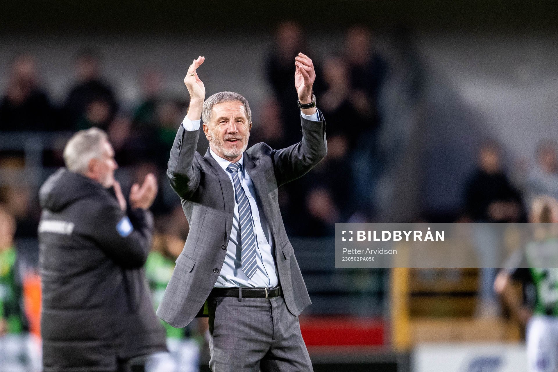 Helsingborgs tränare Stuart Baxter jublar