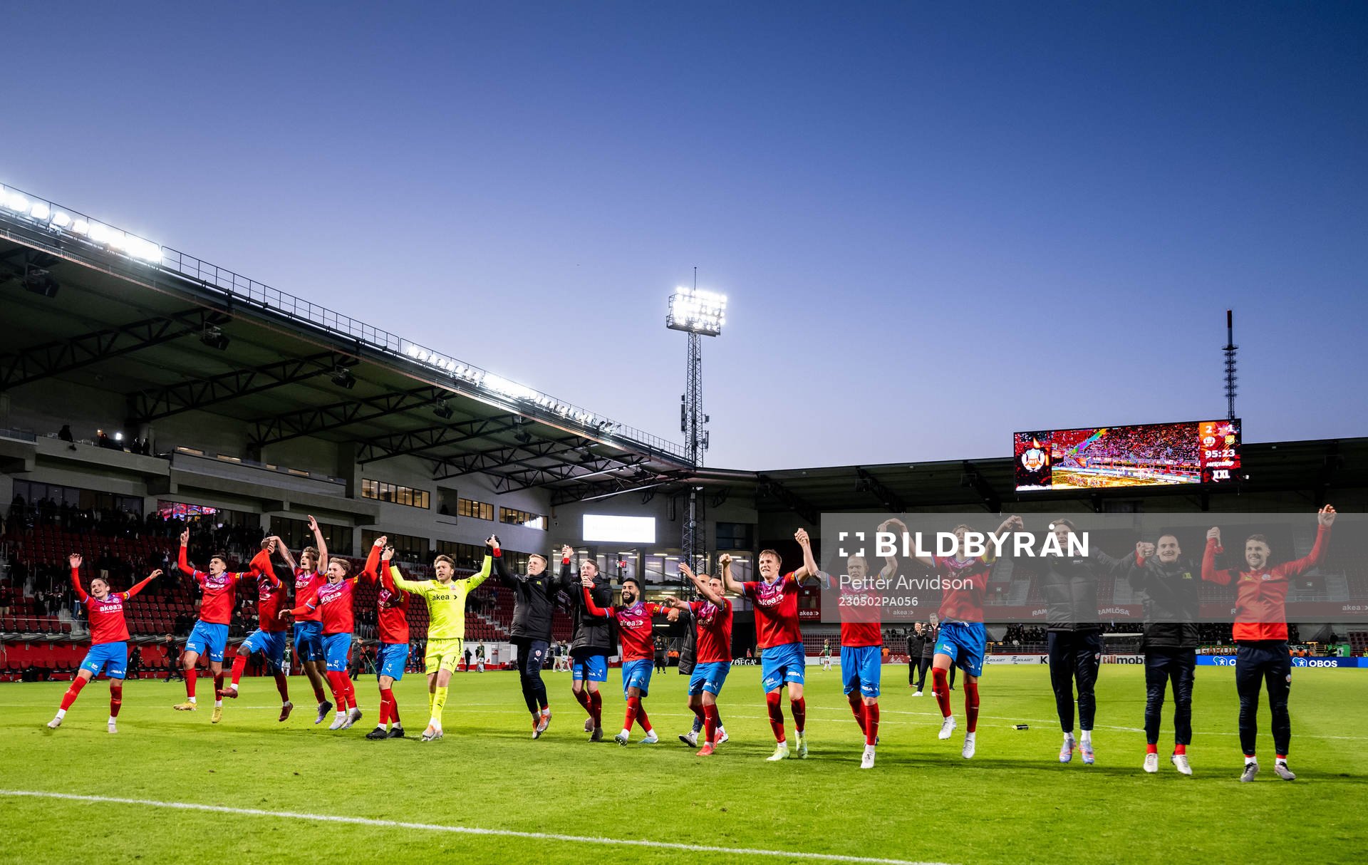 Helsingborgs spelare jublar