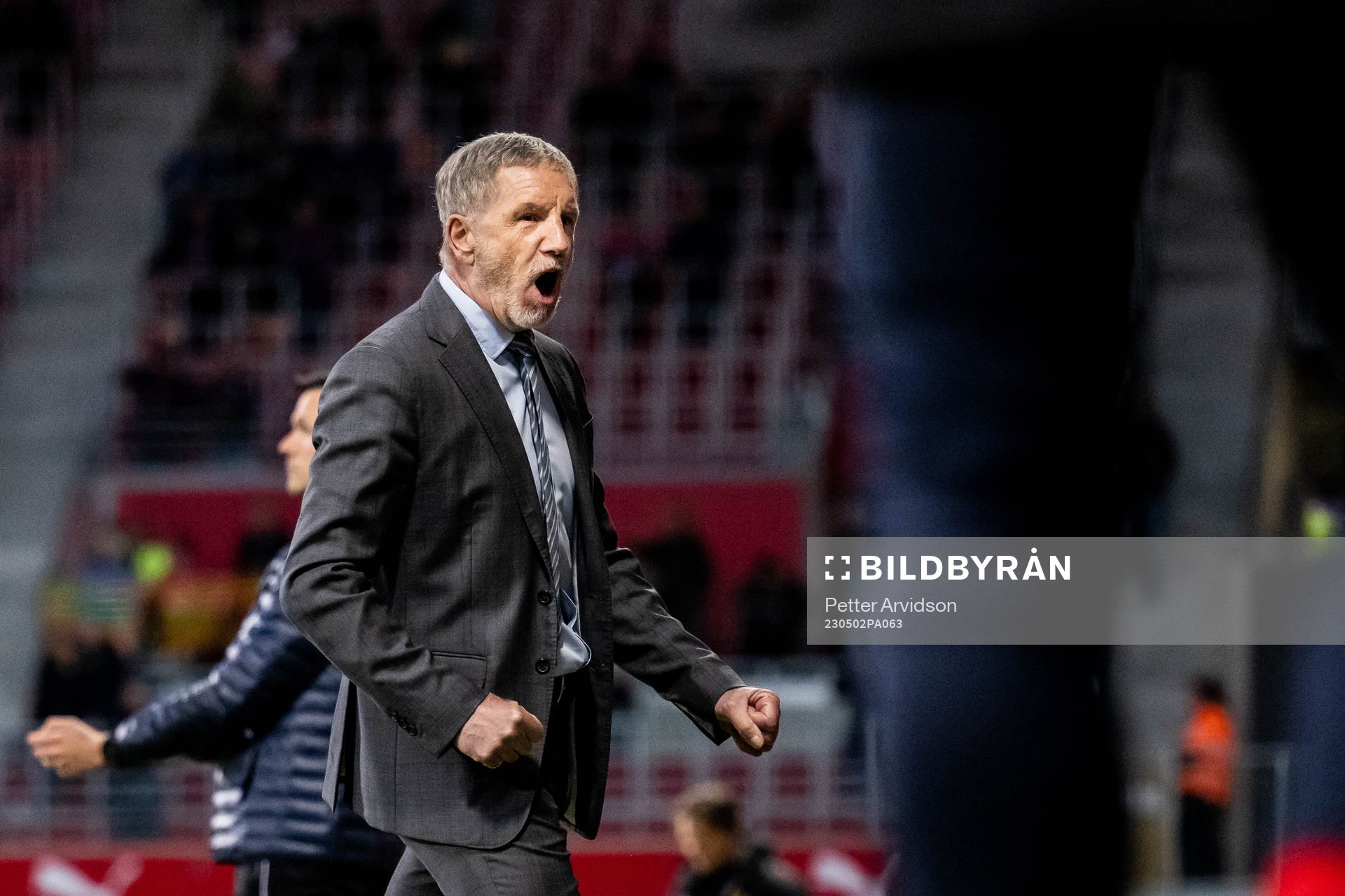 Helsingborgs tränare Stuart Baxter jublar