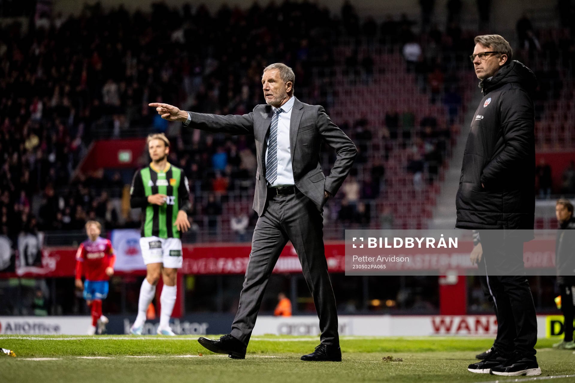 Helsingborgs tränare Stuart Baxter och assisterande