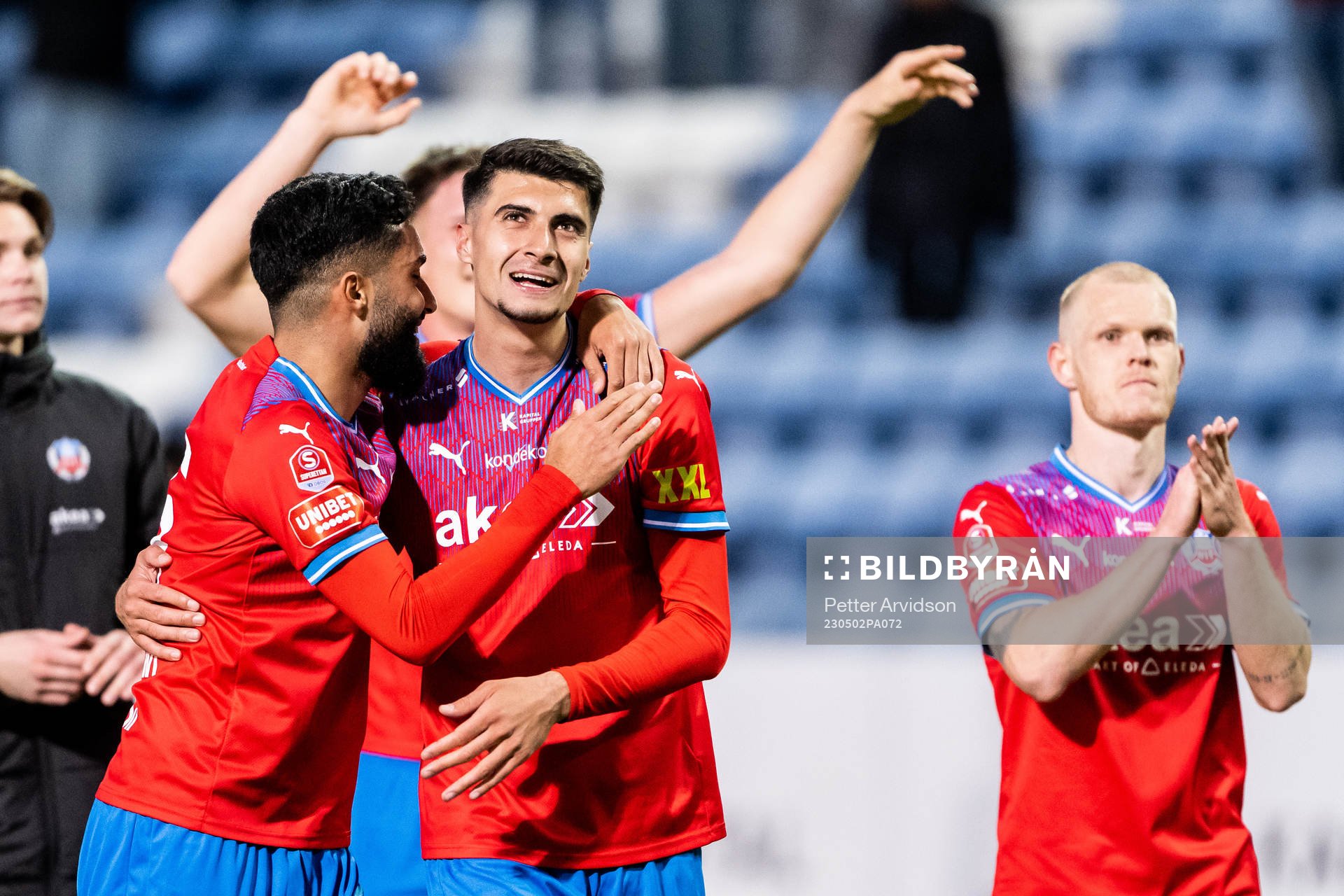 Helsingborgs Amin Al-Hamawi och Amar Muhsin jublar