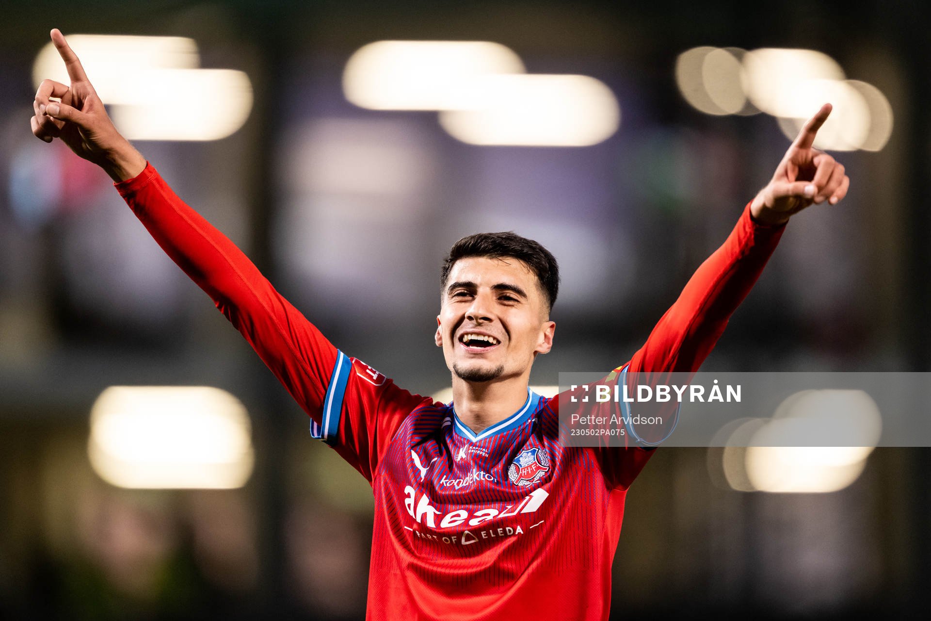 Helsingborgs Amin Al-Hamawi och Amar Muhsin jublar
