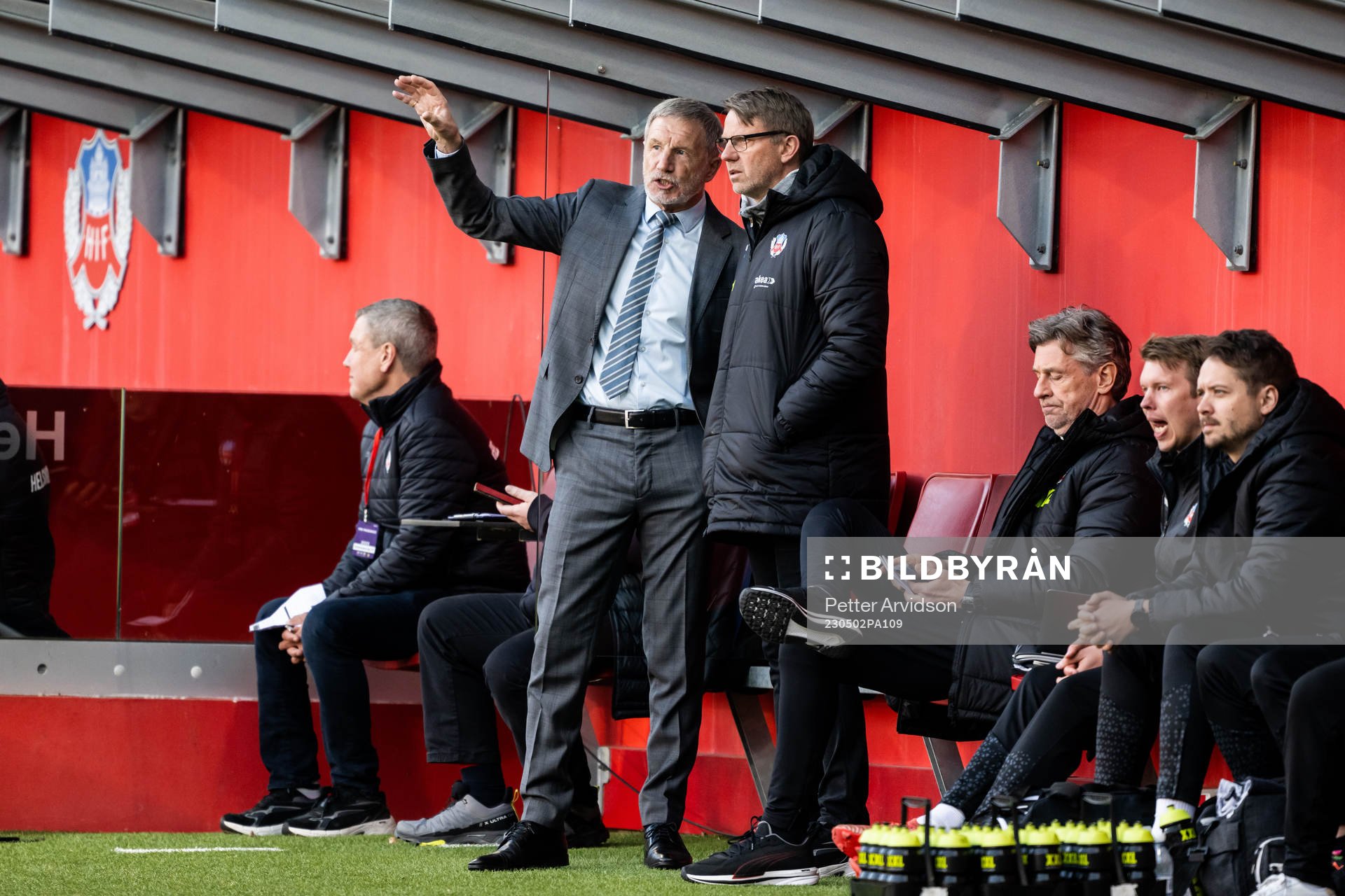Helsingborgs tränare Stuart Baxter och assisterande