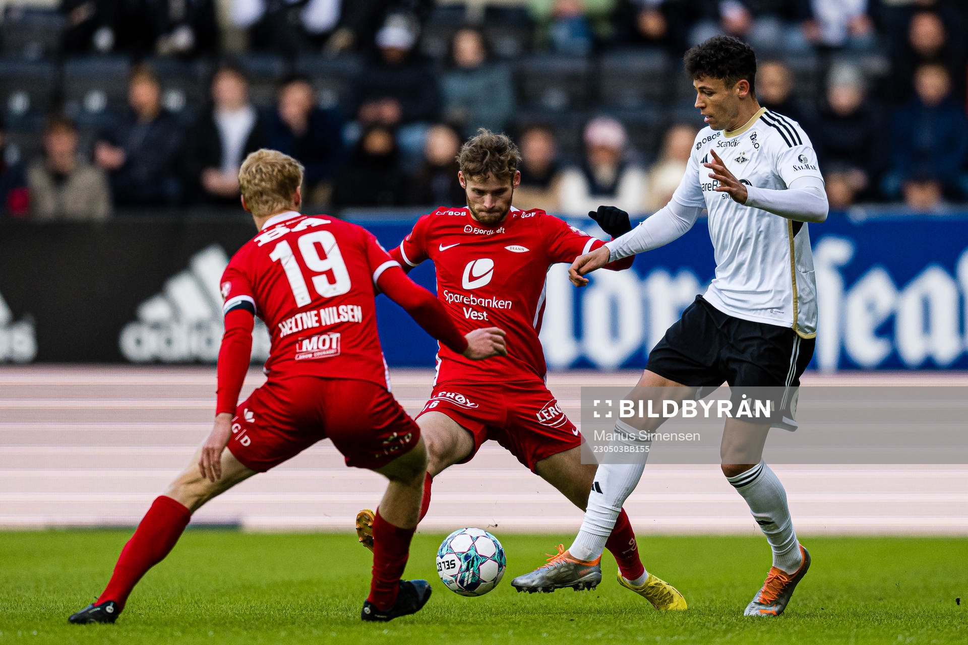 Ole Didrik Blomberg of Brann and Samual Jarard Rogers of