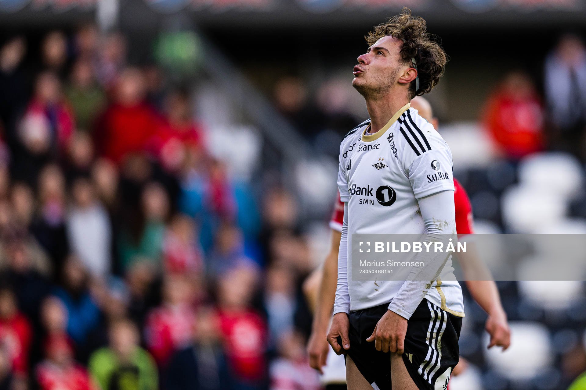Agon Sadiku of Rosenborg reacts