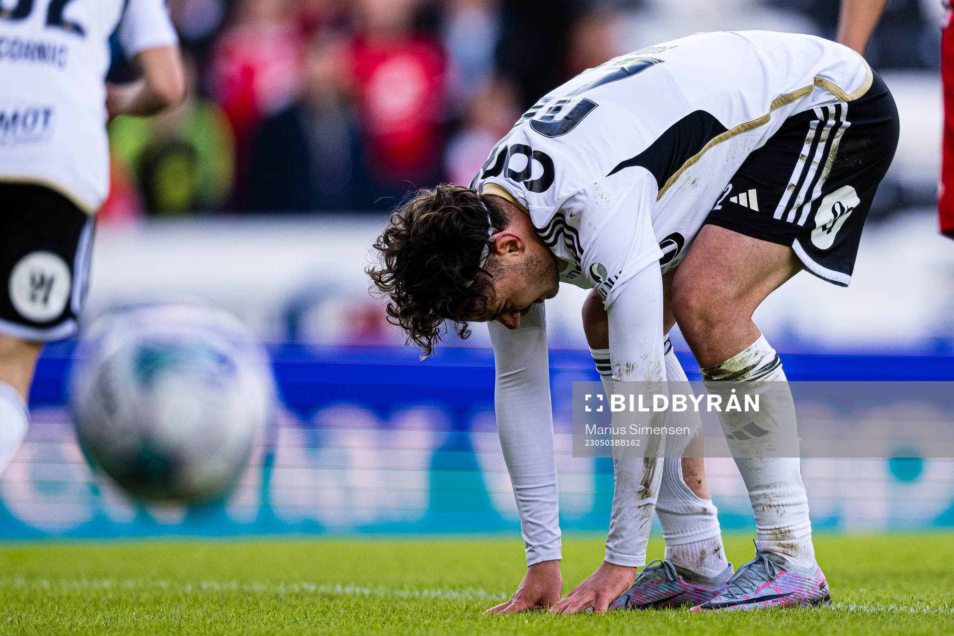 Agon Sadiku of Rosenborg reacts