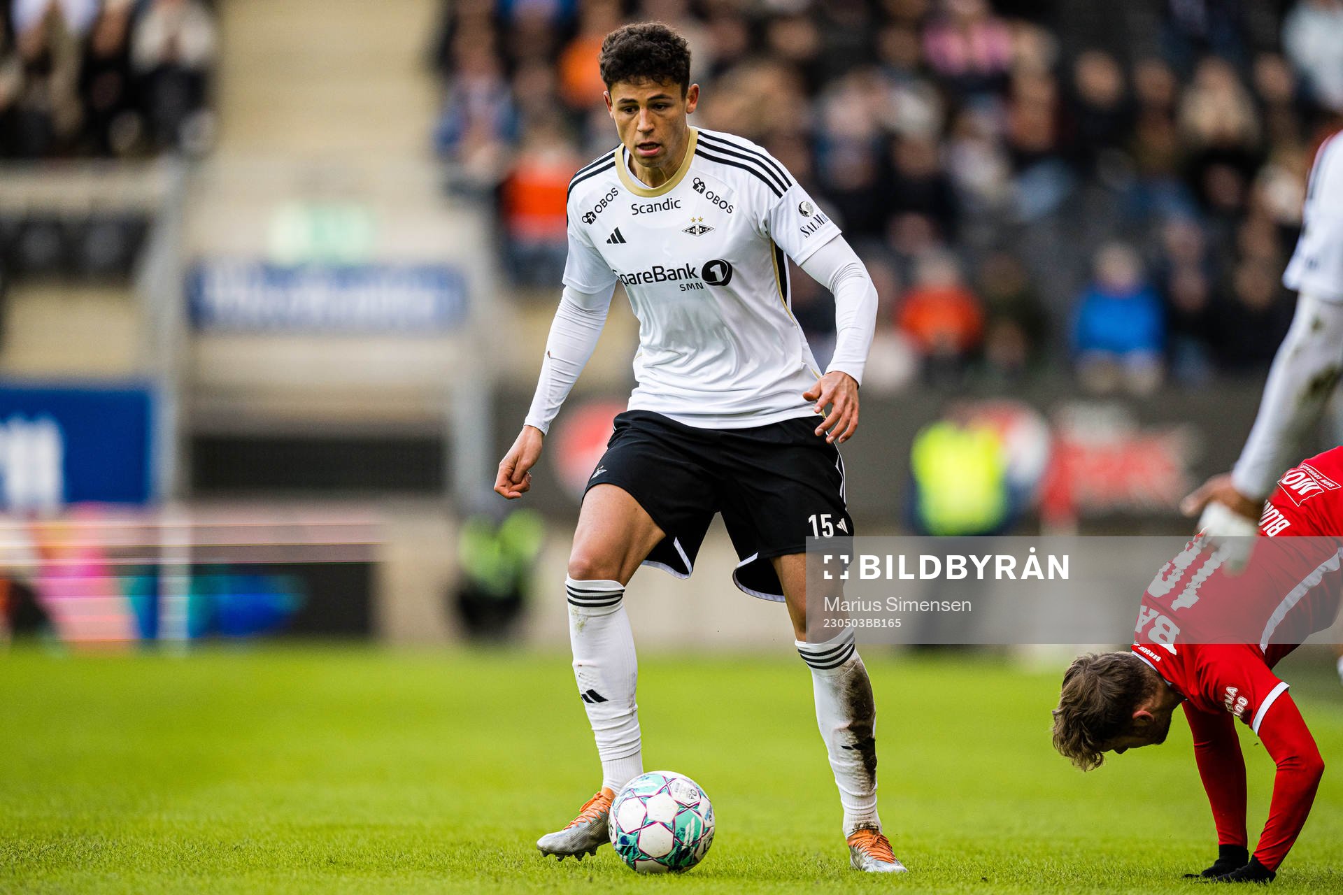 Samual Jarard Rogers of Rosenborg during the Eliteserien match between Rosenborg and Brann on May 3, 2023 in Trondheim.