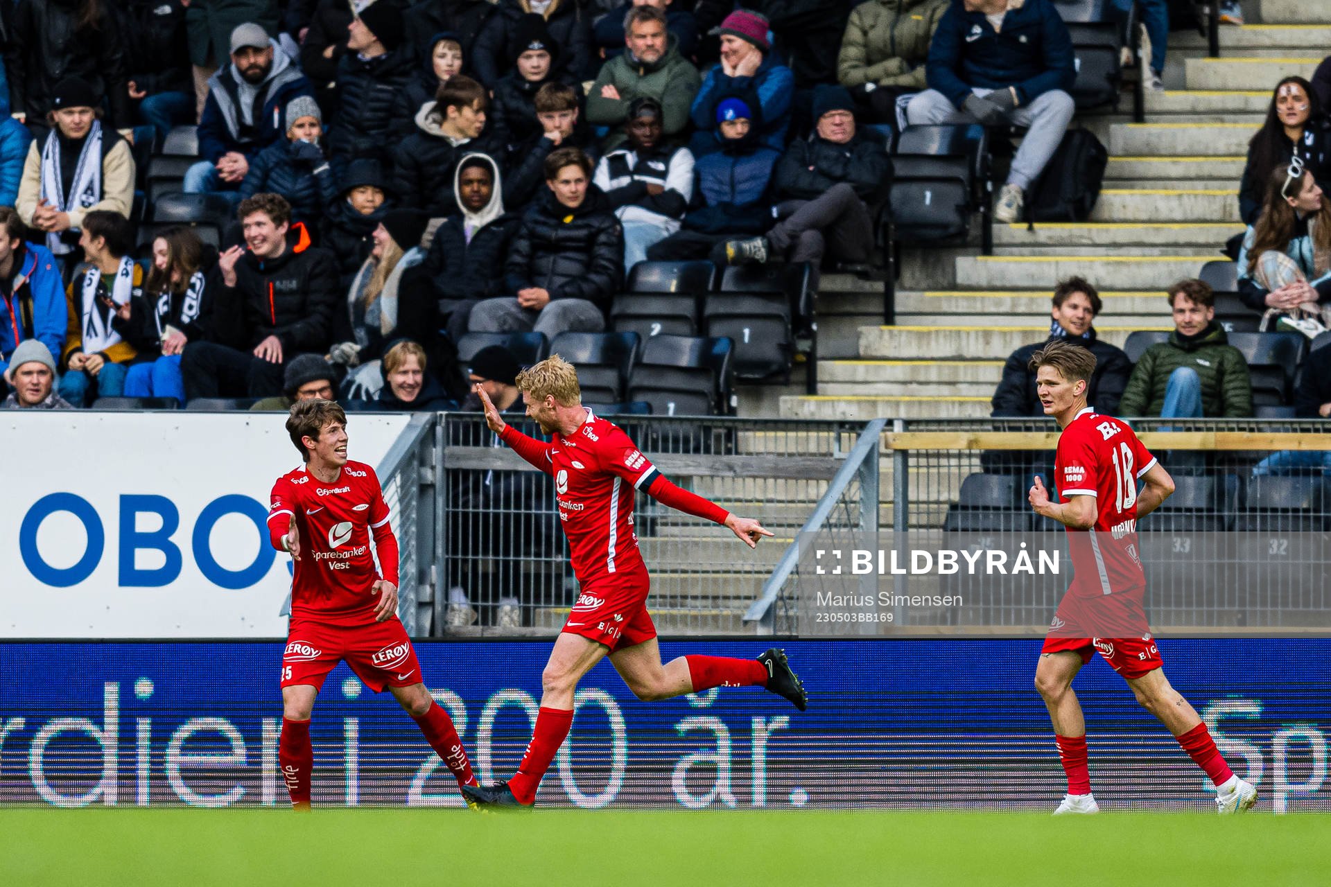 Sivert Heltne Nilsen of Brann celebrates
