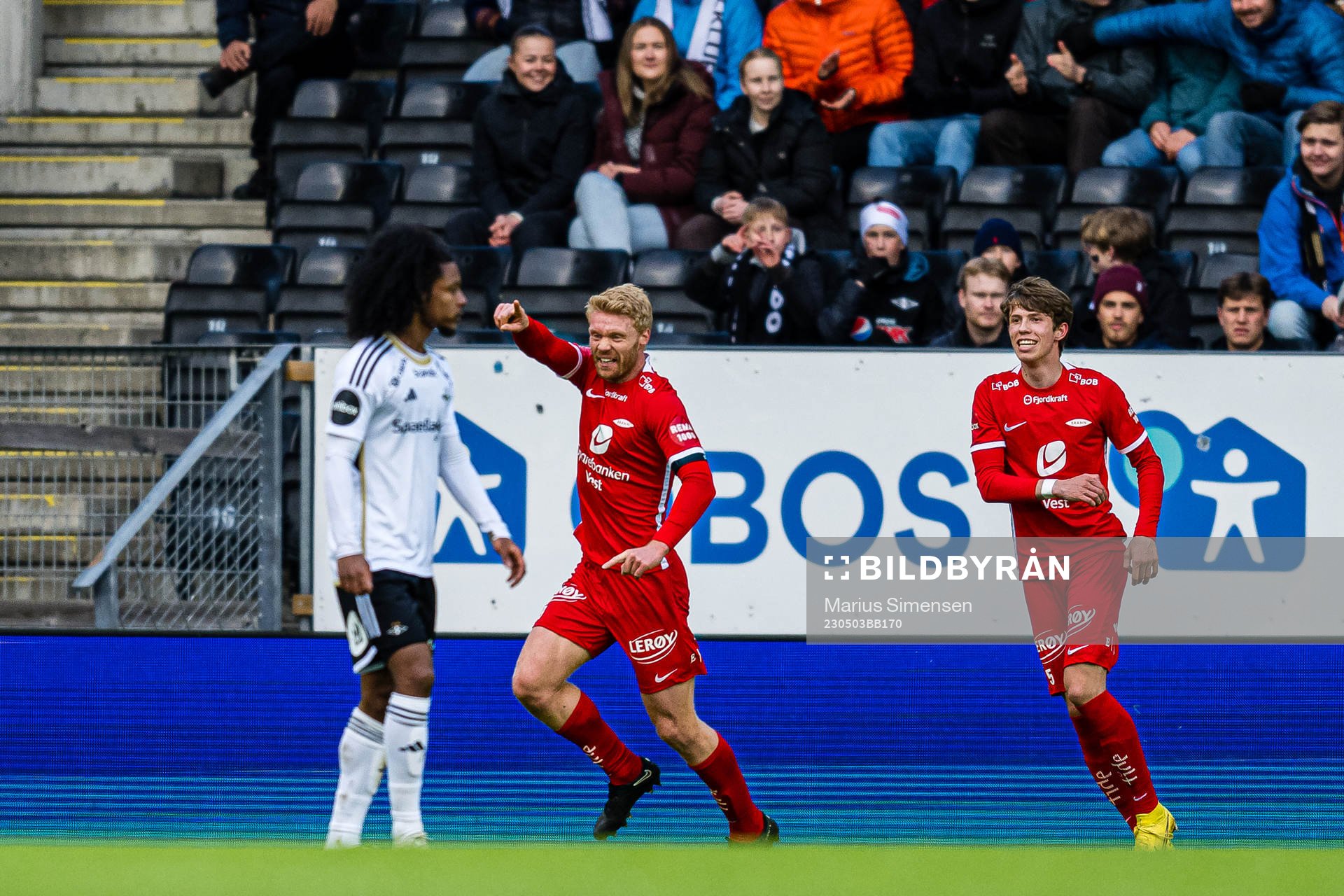 Sivert Heltne Nilsen of Brann celebrates