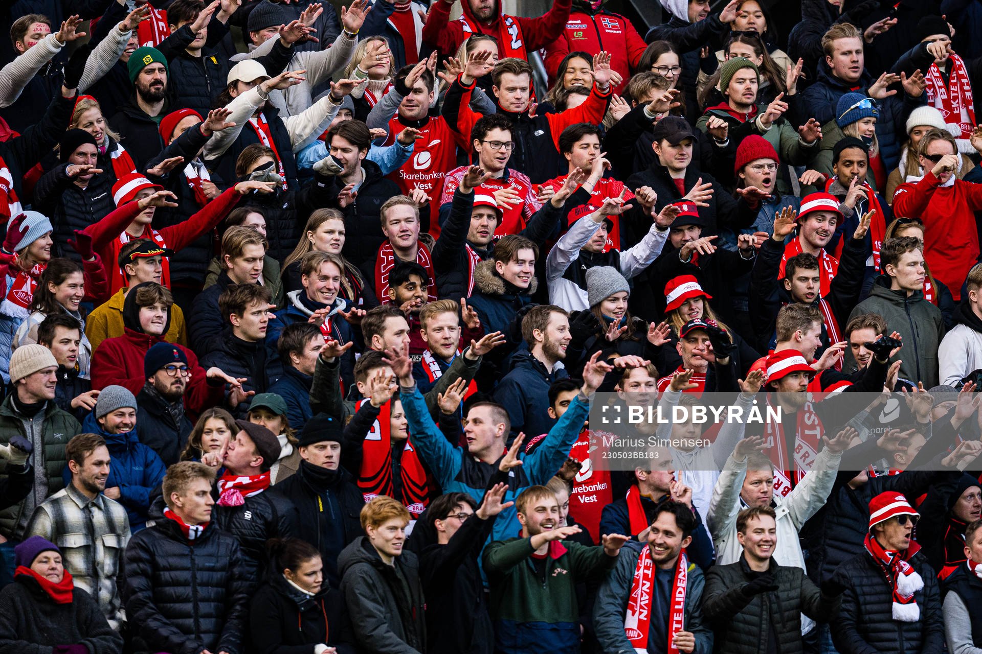 Spectators in the stands