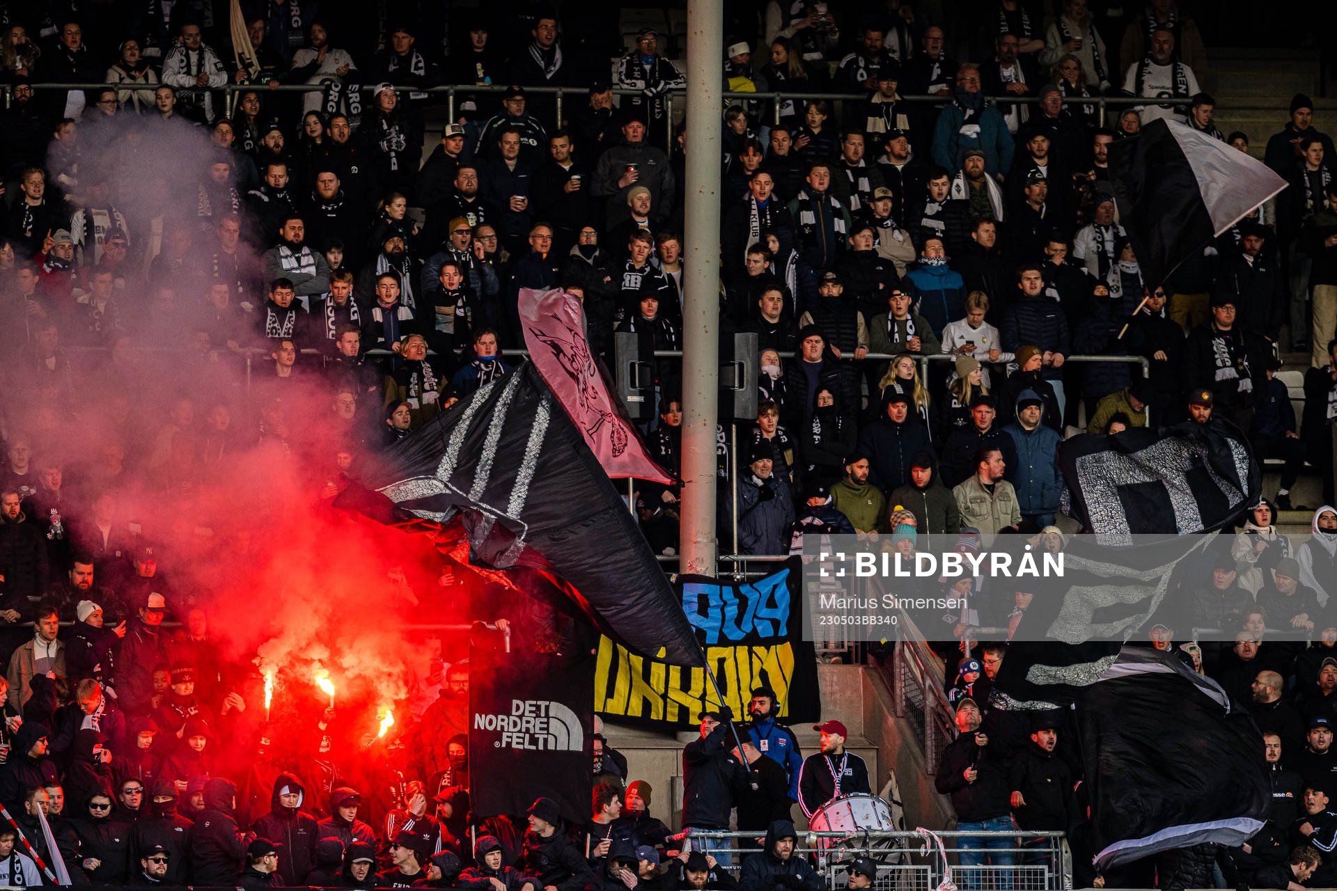 Spectators in the stands