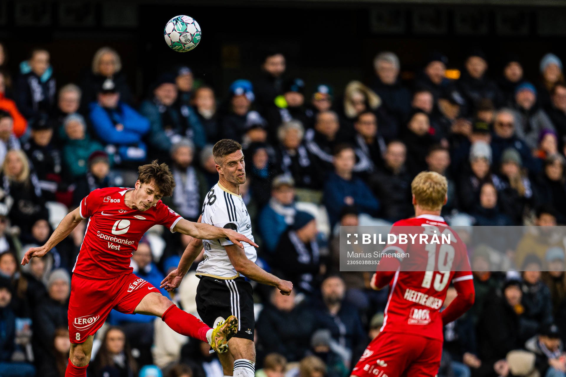 Felix Horn Myhre of Brann and Markus Henriksen of Rosenborg