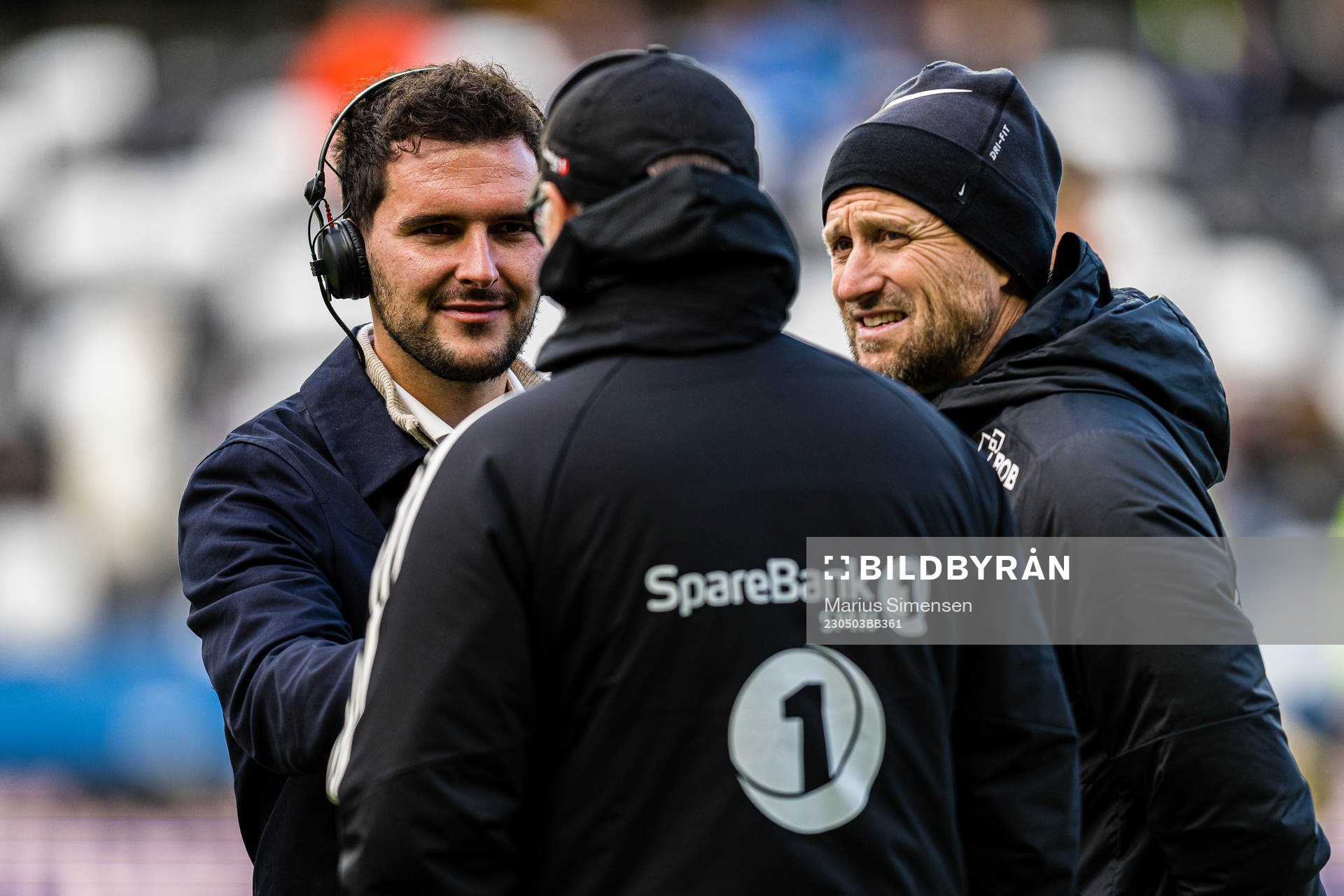 Arilas Ould-Saada of TV 2, Kjetil Rekdal, head coach of