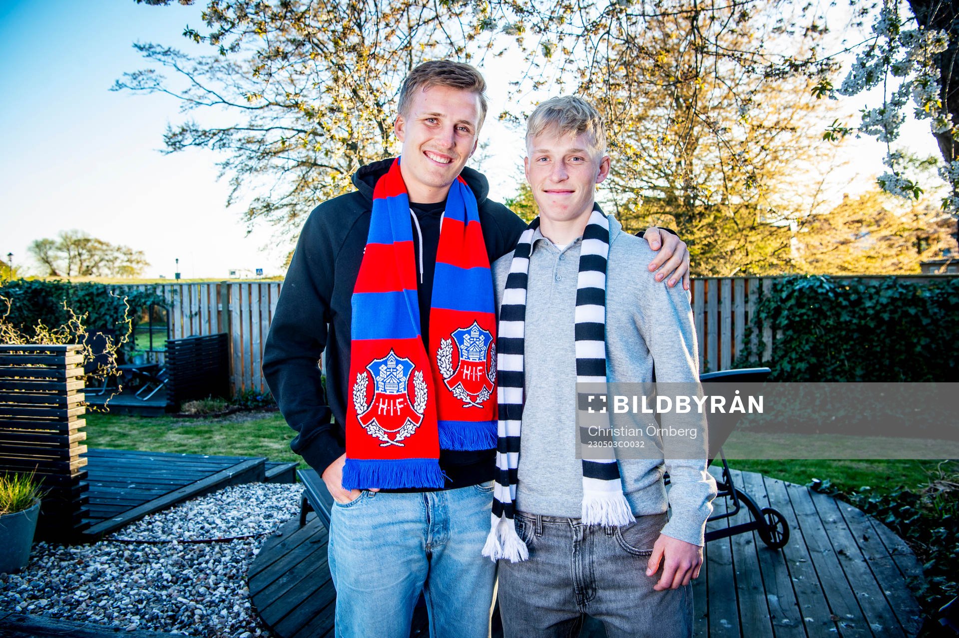 Casper Widell och Melker Widell den 3 maj 2023 i Landskrona. 