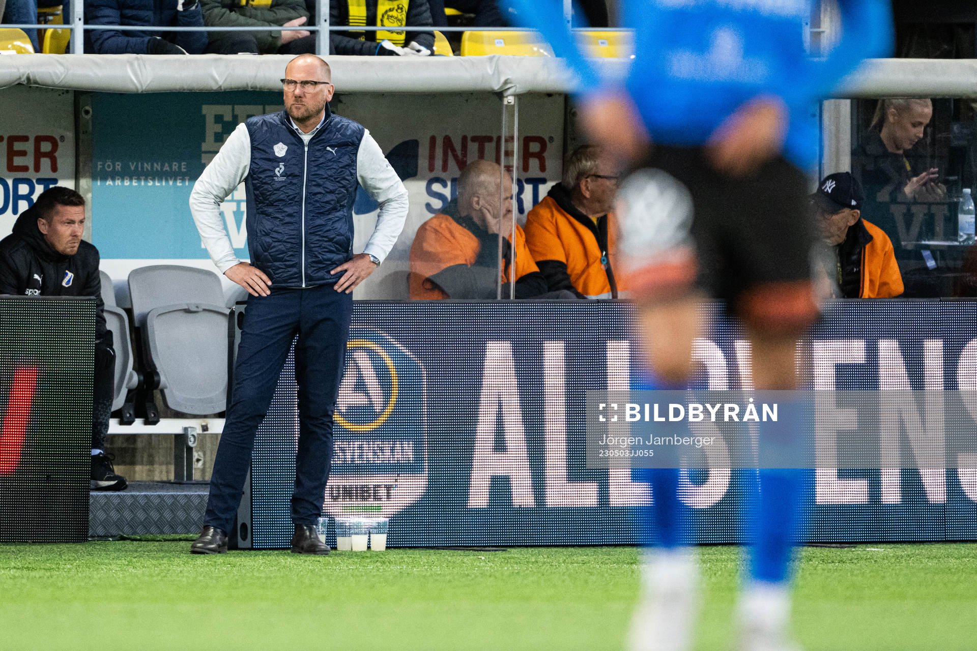 Halmstads tränare Magnus Haglund deppar