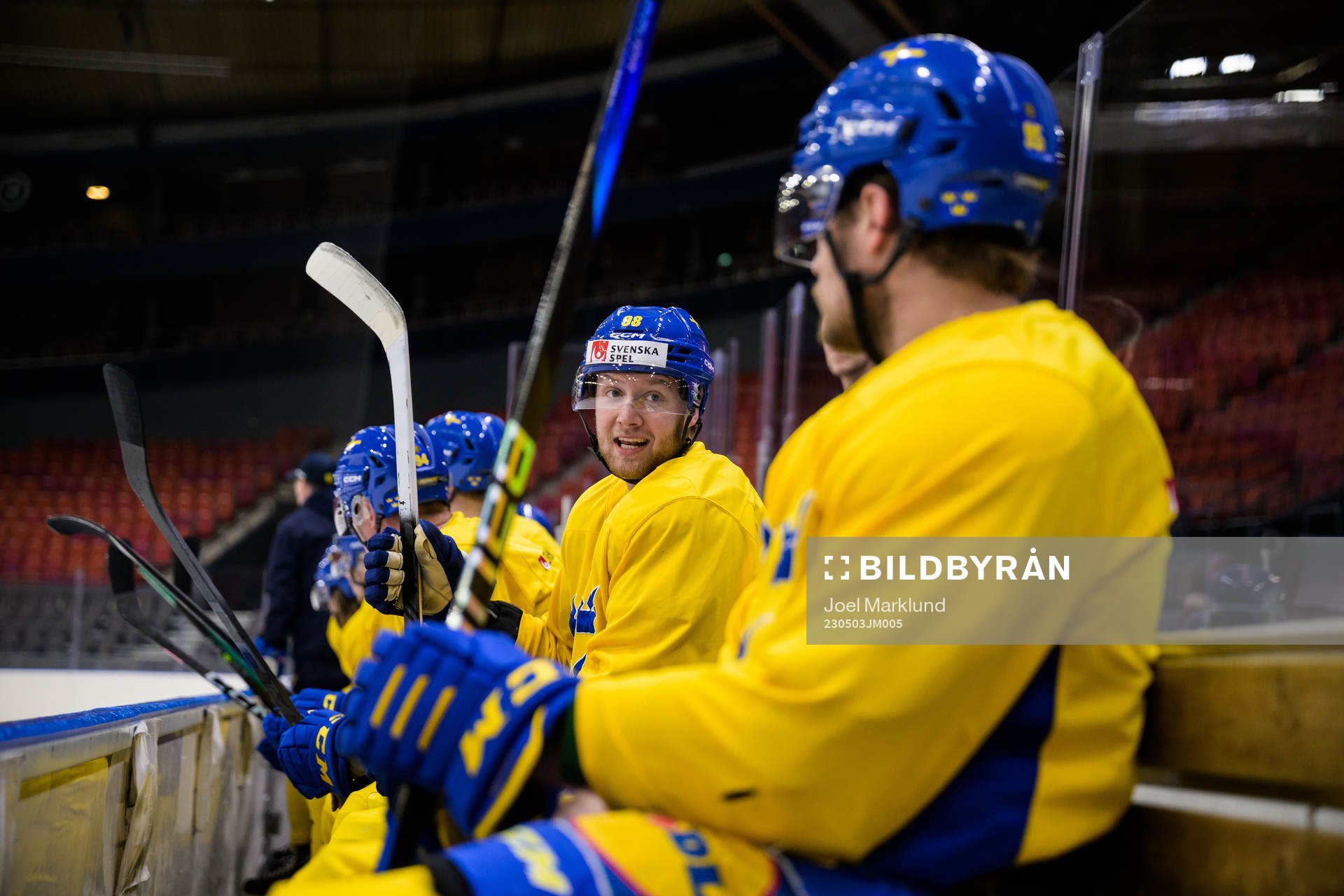 Alexander Nylander of Sweden at a practice session
