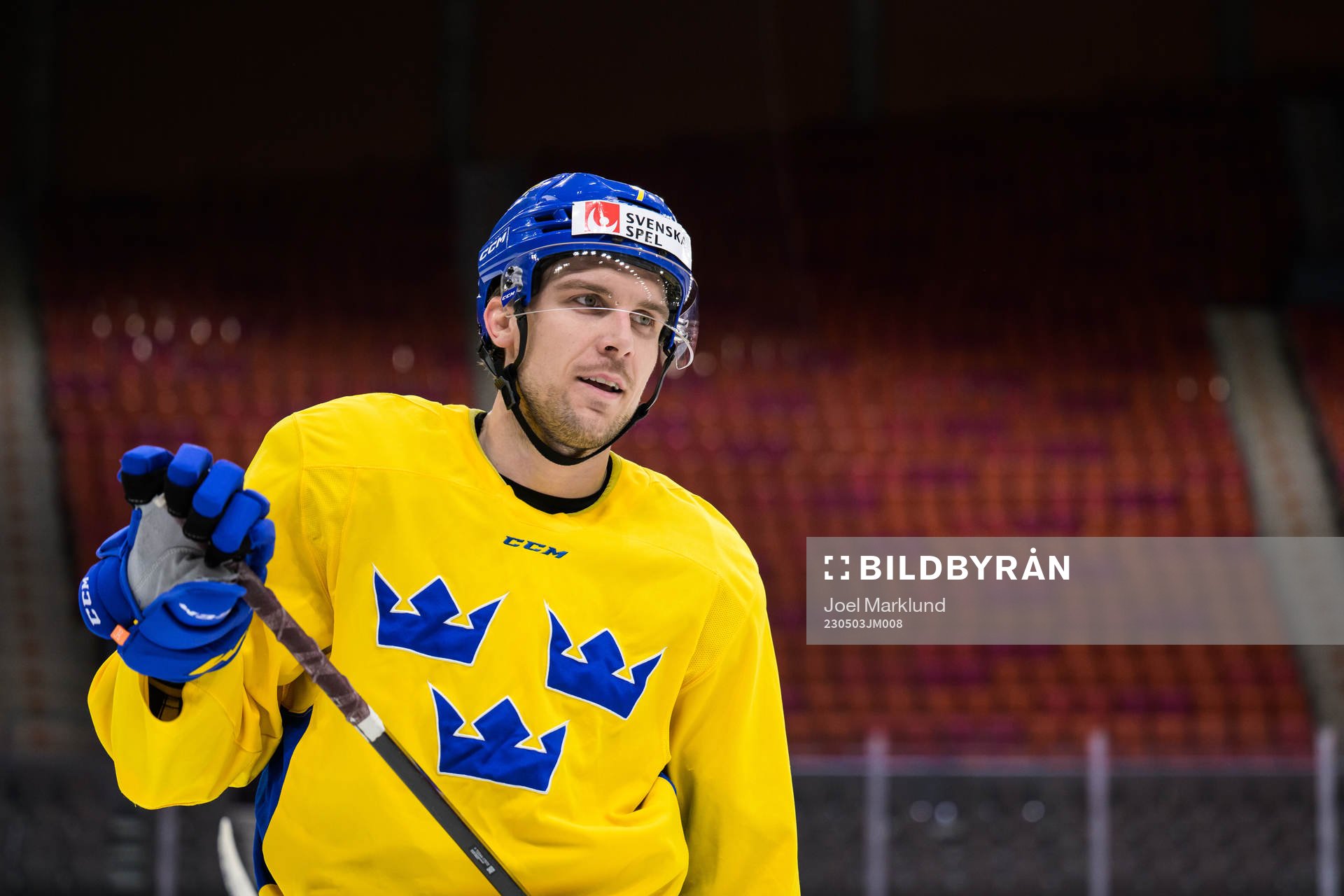 Henrik Tömmernes of Sweden at a practice session