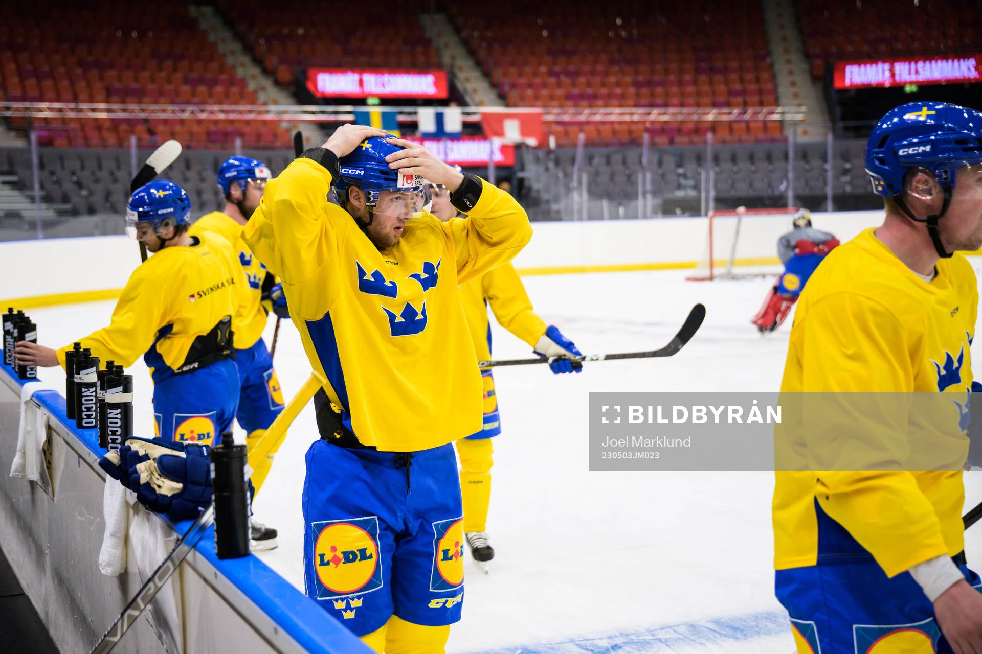 Alexander Nylander of Sweden at a practice session