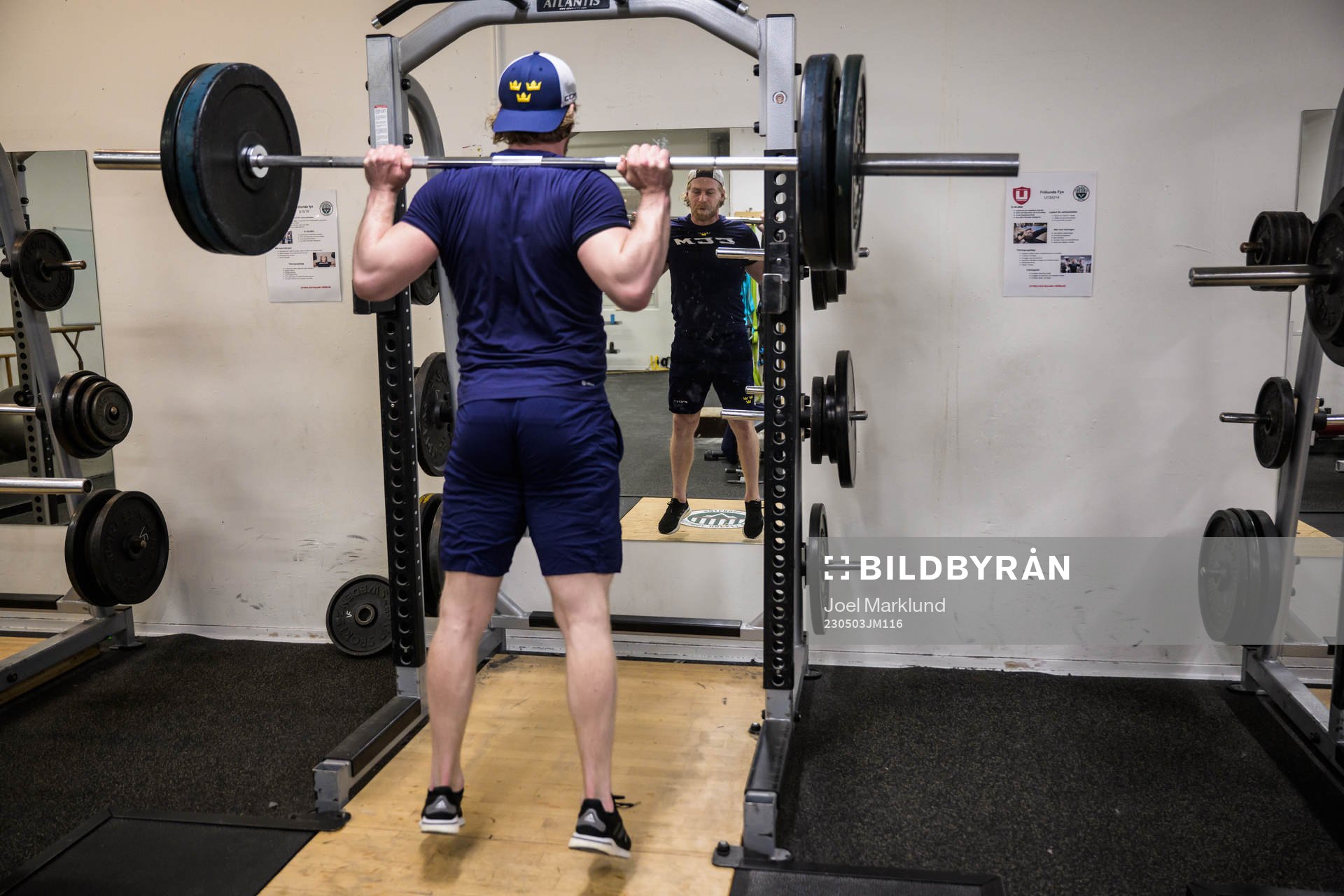 Anton Lindholm of Sweden at a practice session