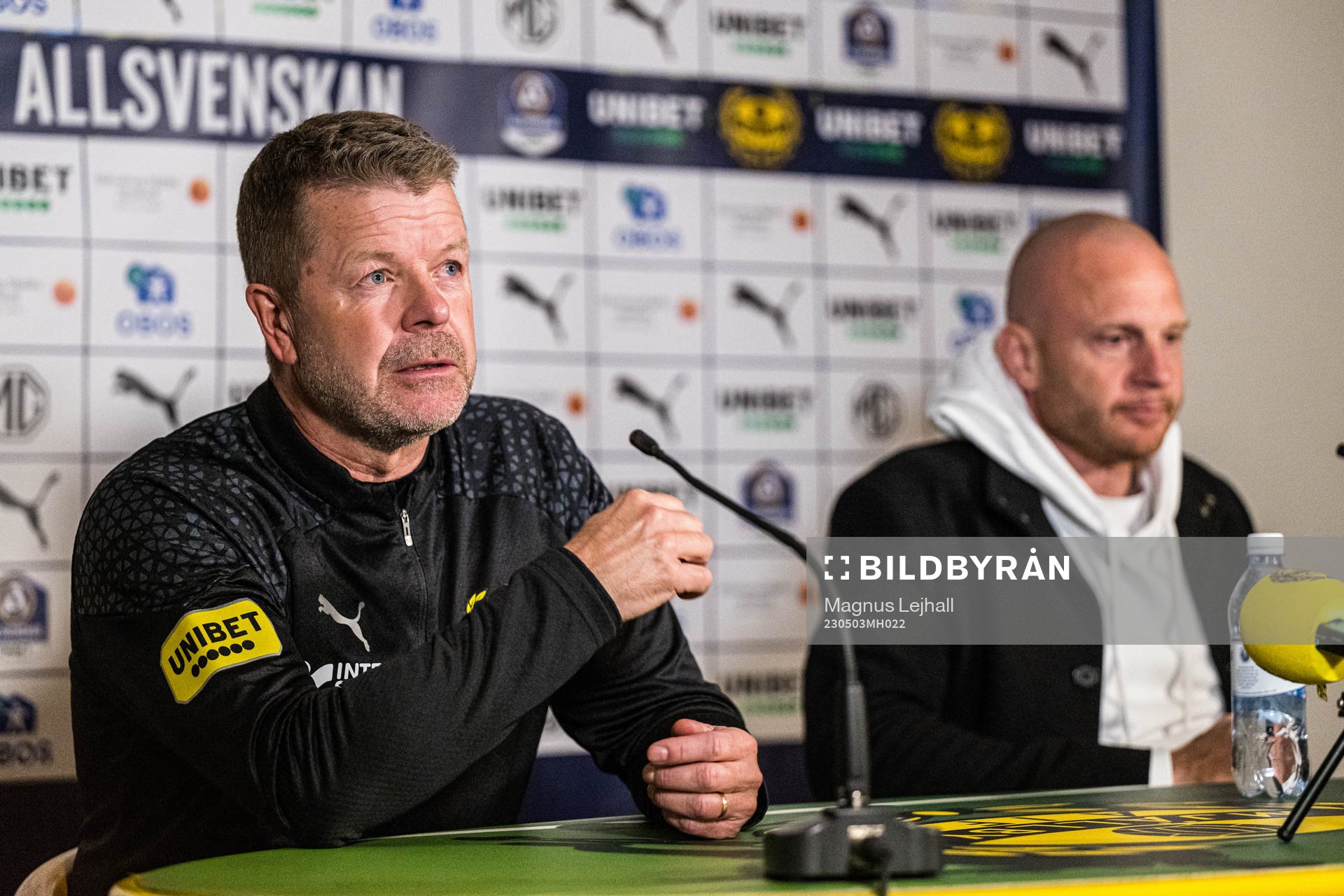 Mjällbys tränare Anders Torstensson och AIKs tränare