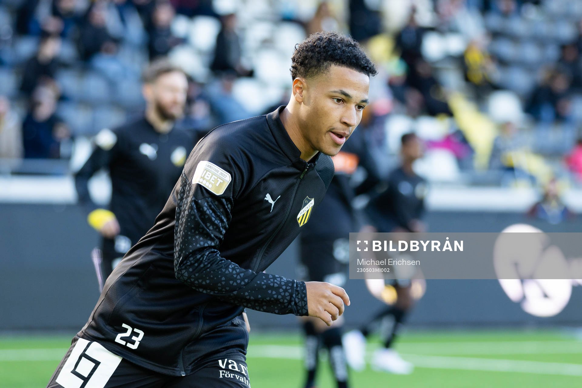 Häckens Momodou Lamin Sonko innan fotbollsmatchen i