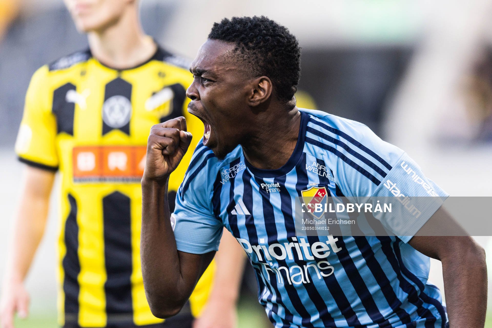 Djurgårdens Joel Asoro jublar