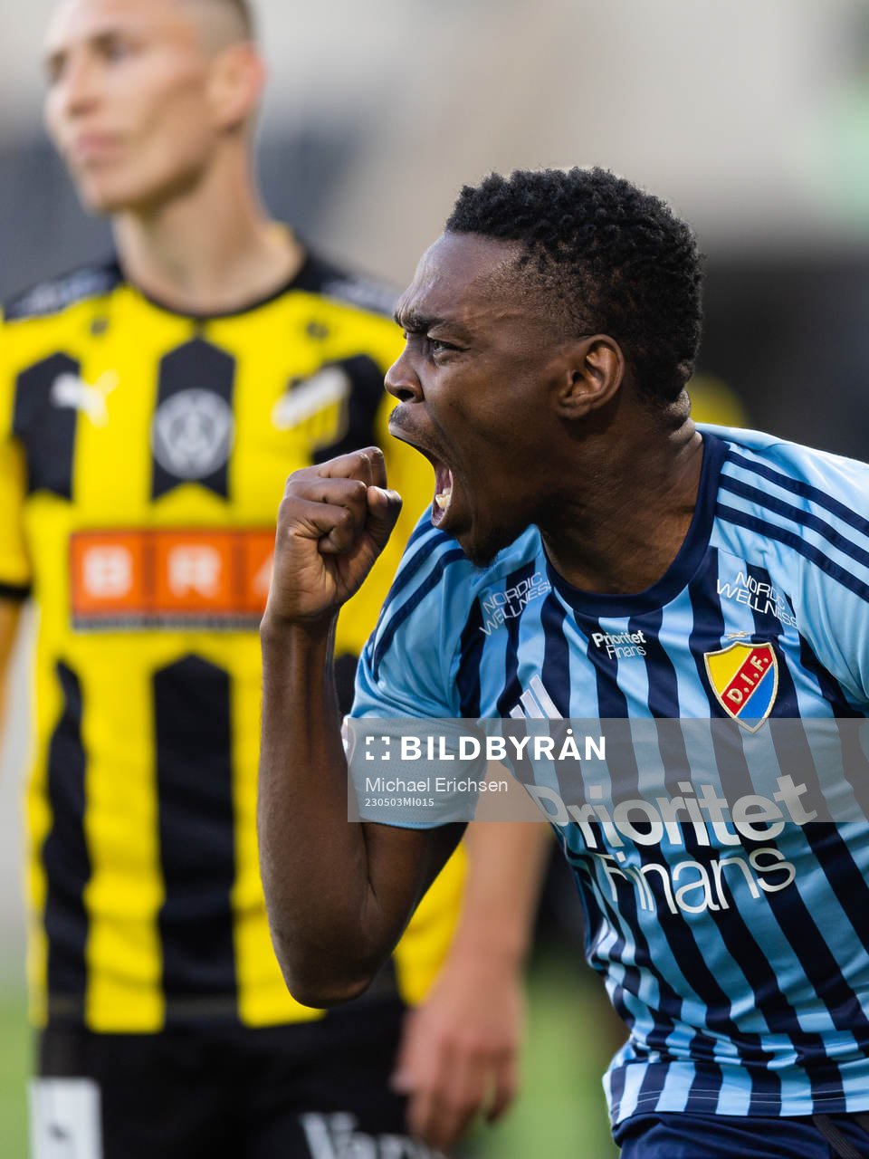 Djurgårdens Joel Asoro jublar