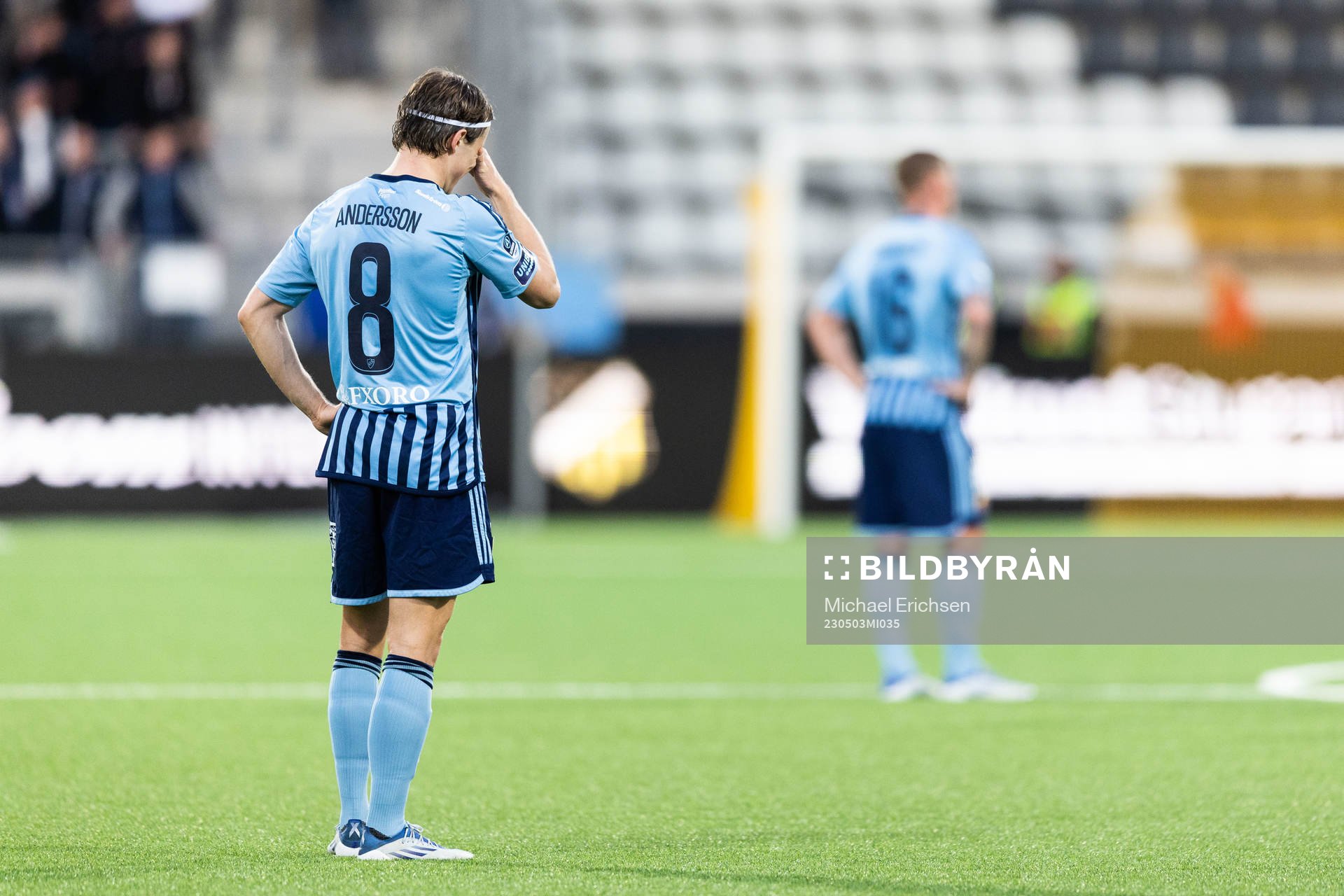 Djurgårdens Elias Andersson och Victor Edvardsen deppar