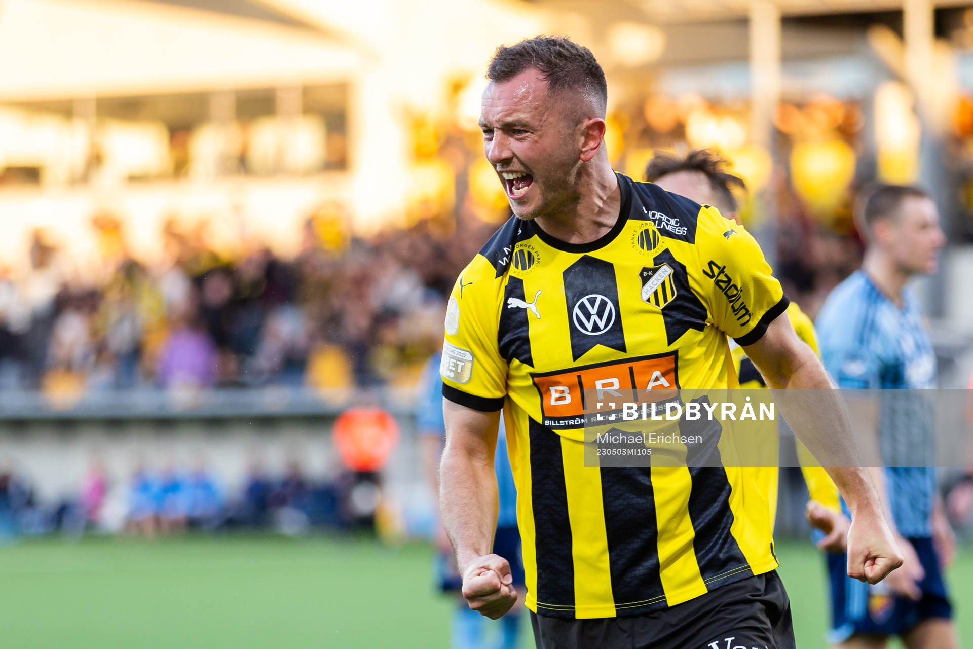 Häckens Even Hovland jublar