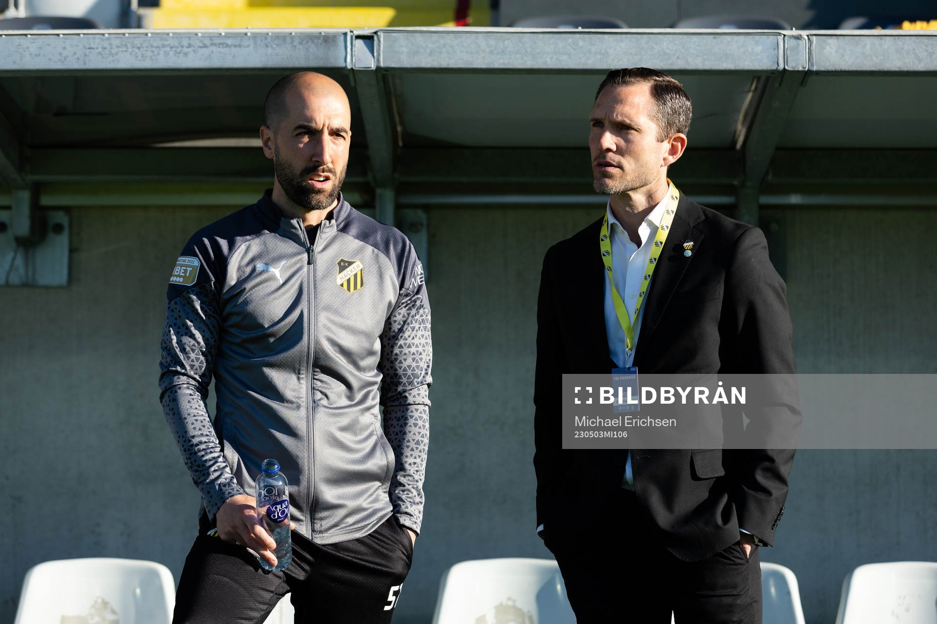 Häckens assisterande tränare Martin Foyston och sportchef