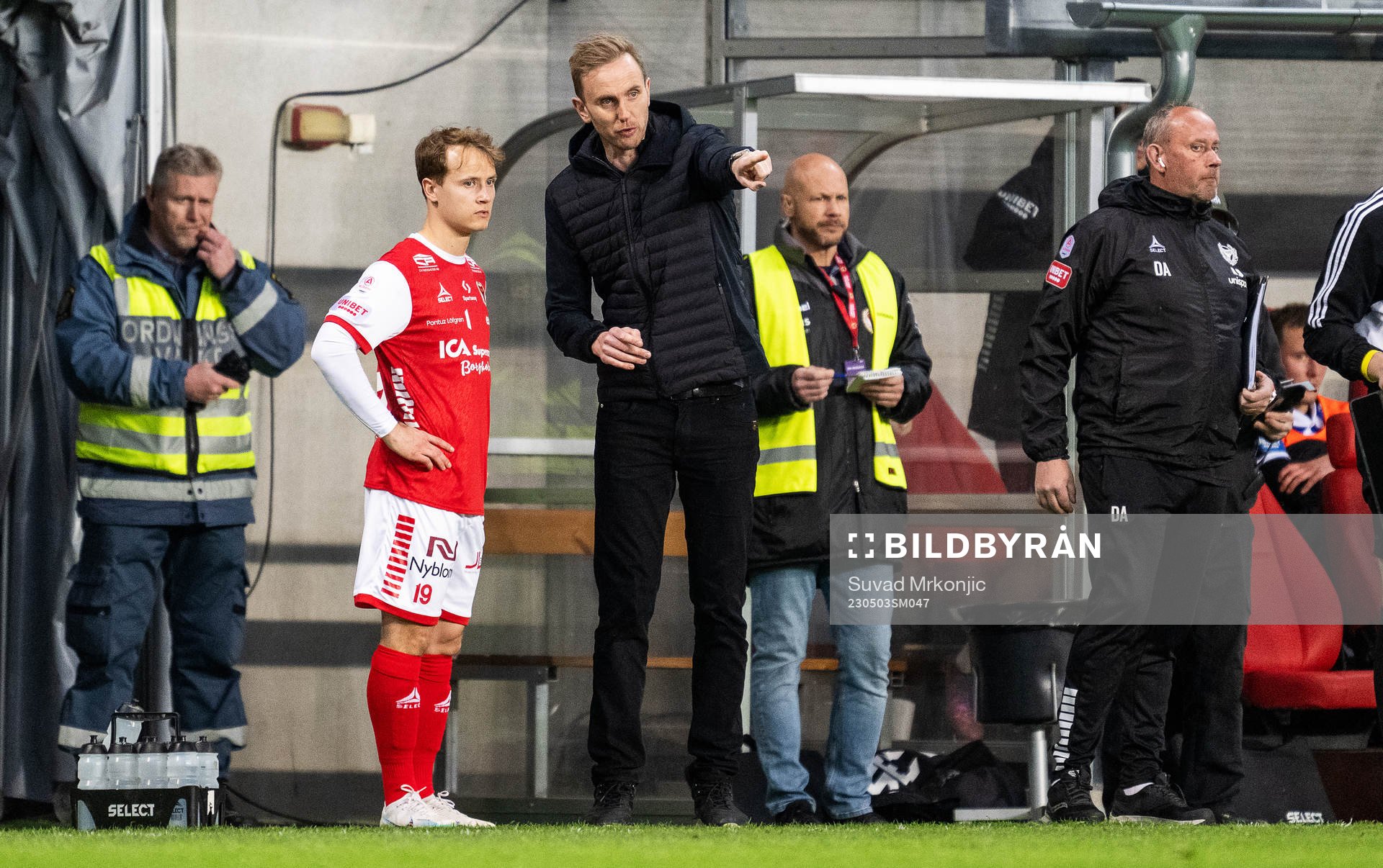 Kalmars Saku Ylätupa och tränare Henrik Jensen