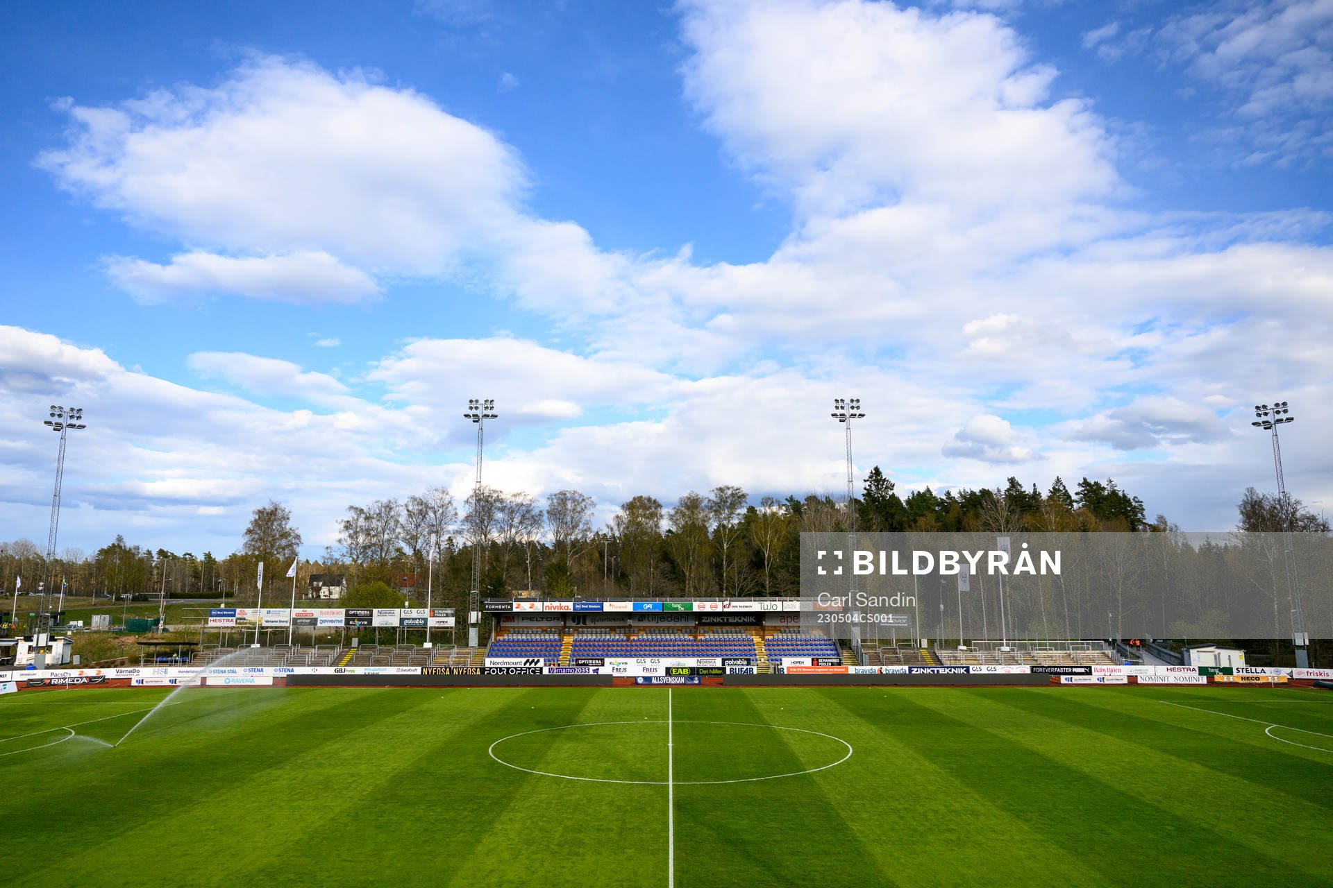 Finnvedsvallen innan fotbollsmatchen i Allsvenskan mellan