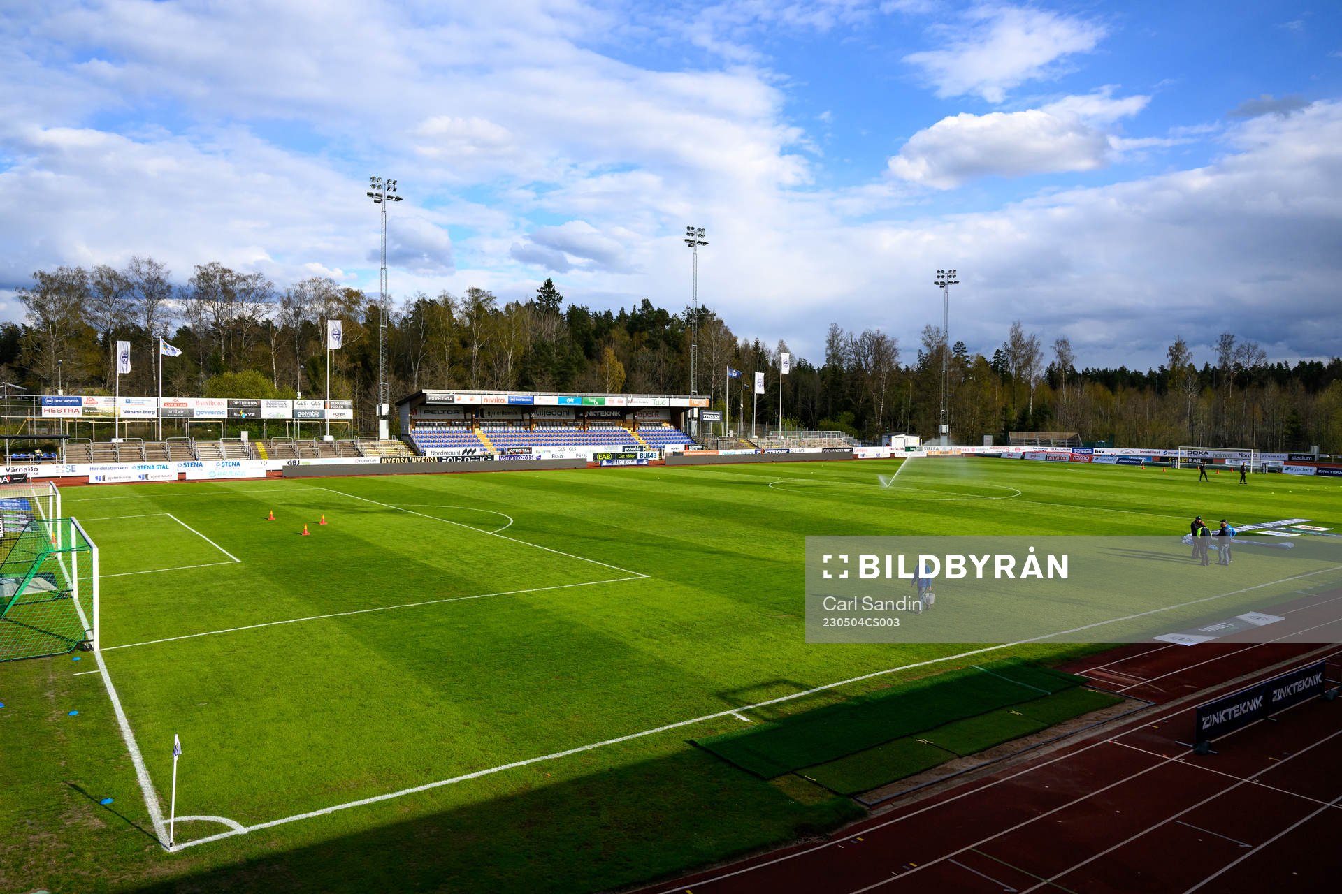 Finnvedsvallen innan fotbollsmatchen i Allsvenskan mellan