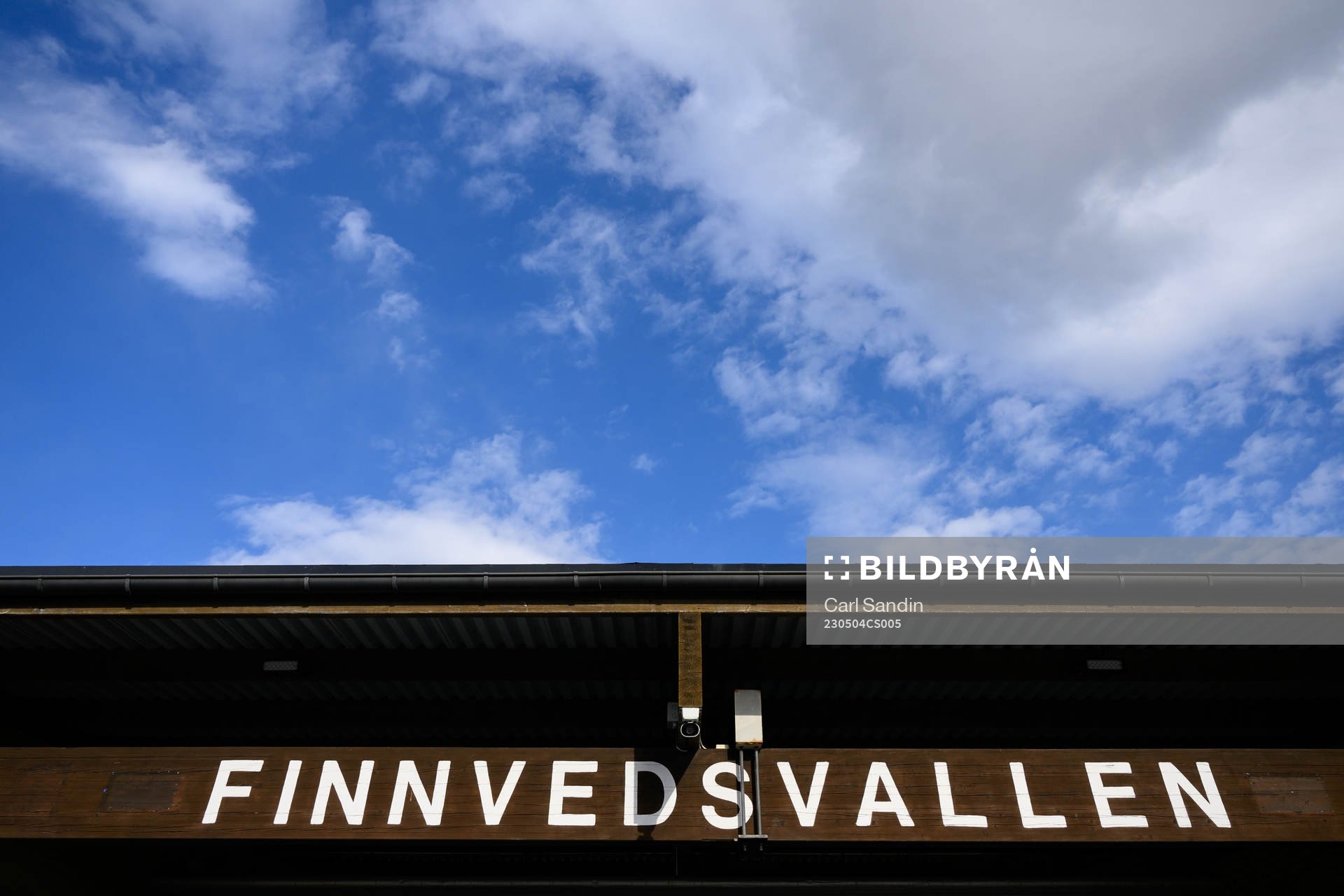 Entré till Finnvedsvallen innan fotbollsmatchen i