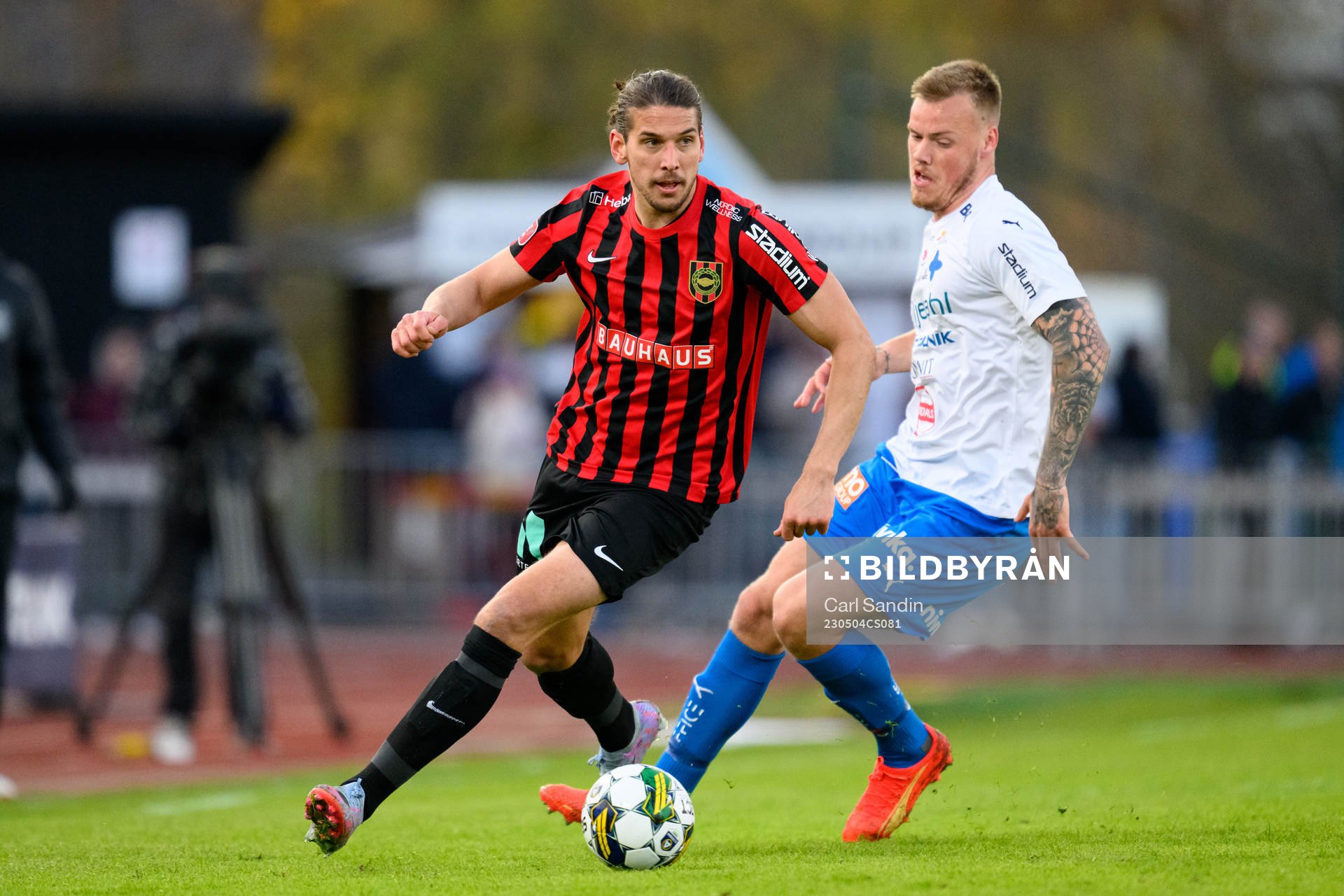 Brommapojkarnas Nikola Vasic och Värnamos Victor Eriksson