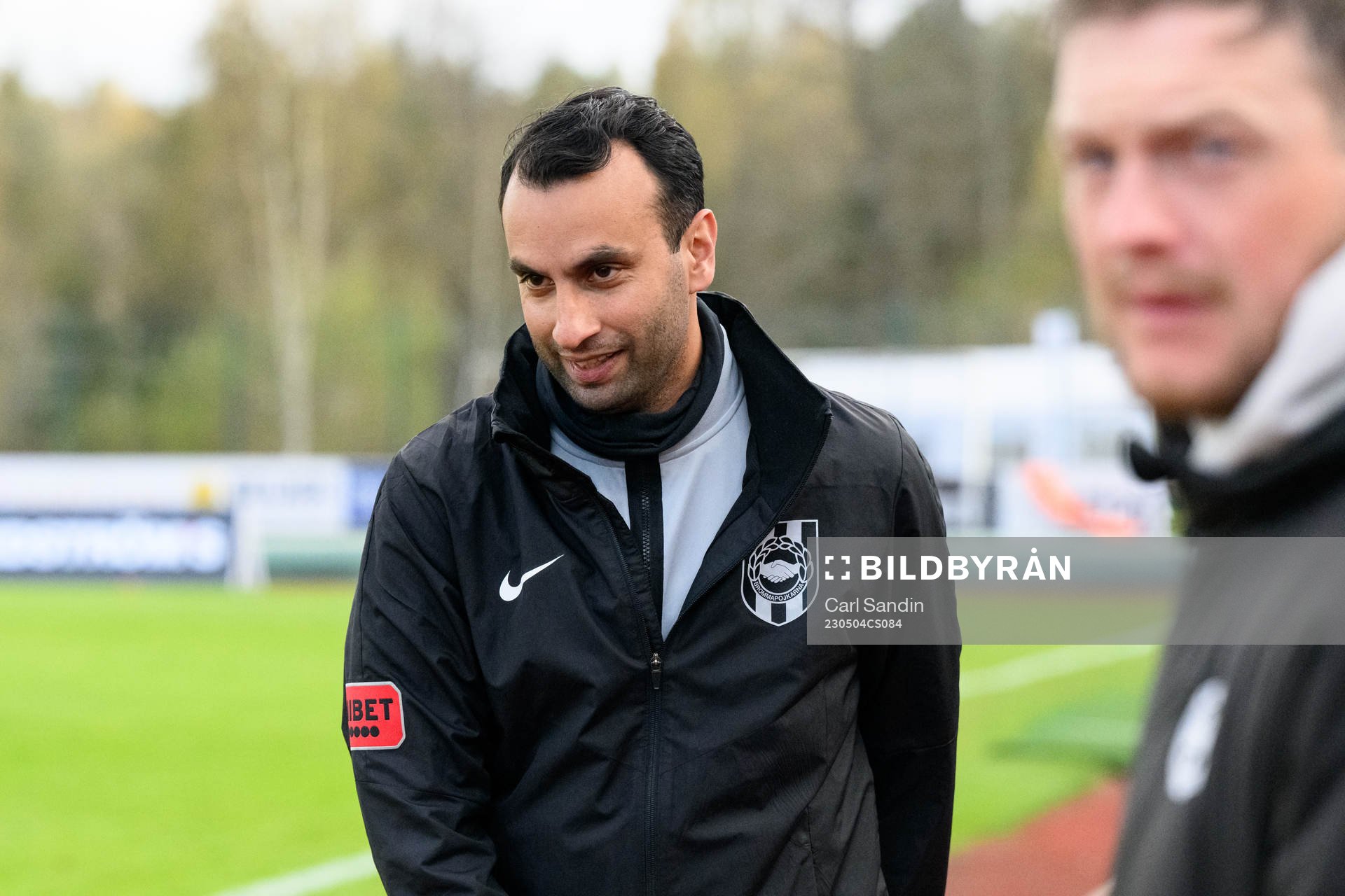 Brommapojkarnas tränare Andreas Engelmark innan