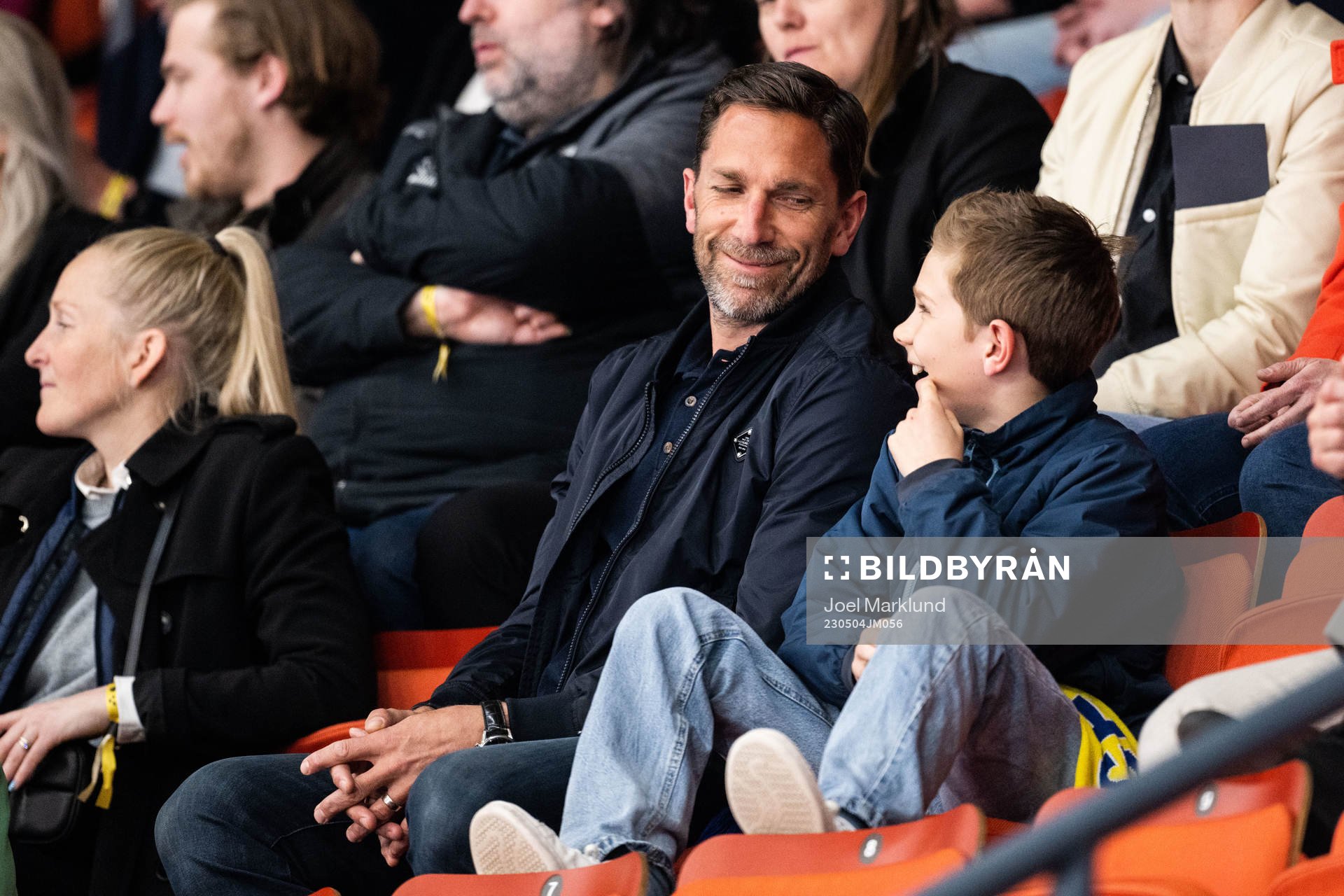 Joel Lundqvist in the stands